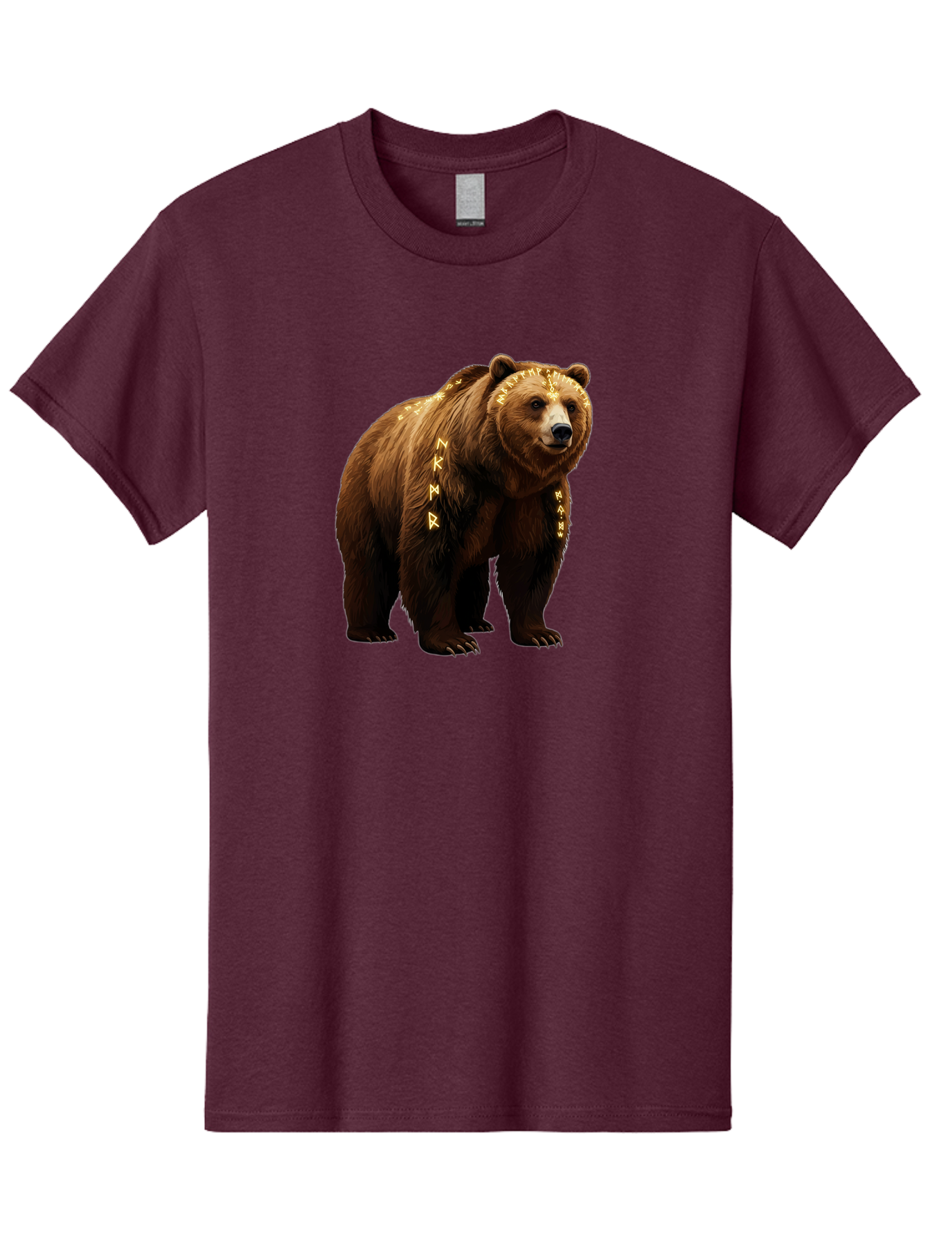 Runic-Brown-Bear Men'S Graphic Tee, 100% Cotton, Comfortable Casual Summer Wear, Machine Washable, Vintage Camera, Old Camera, Antique Camera, Black Camera, Classic Photography, Photography Equipment, Nostalgic Device, Film Camera, Camera Art Baf491