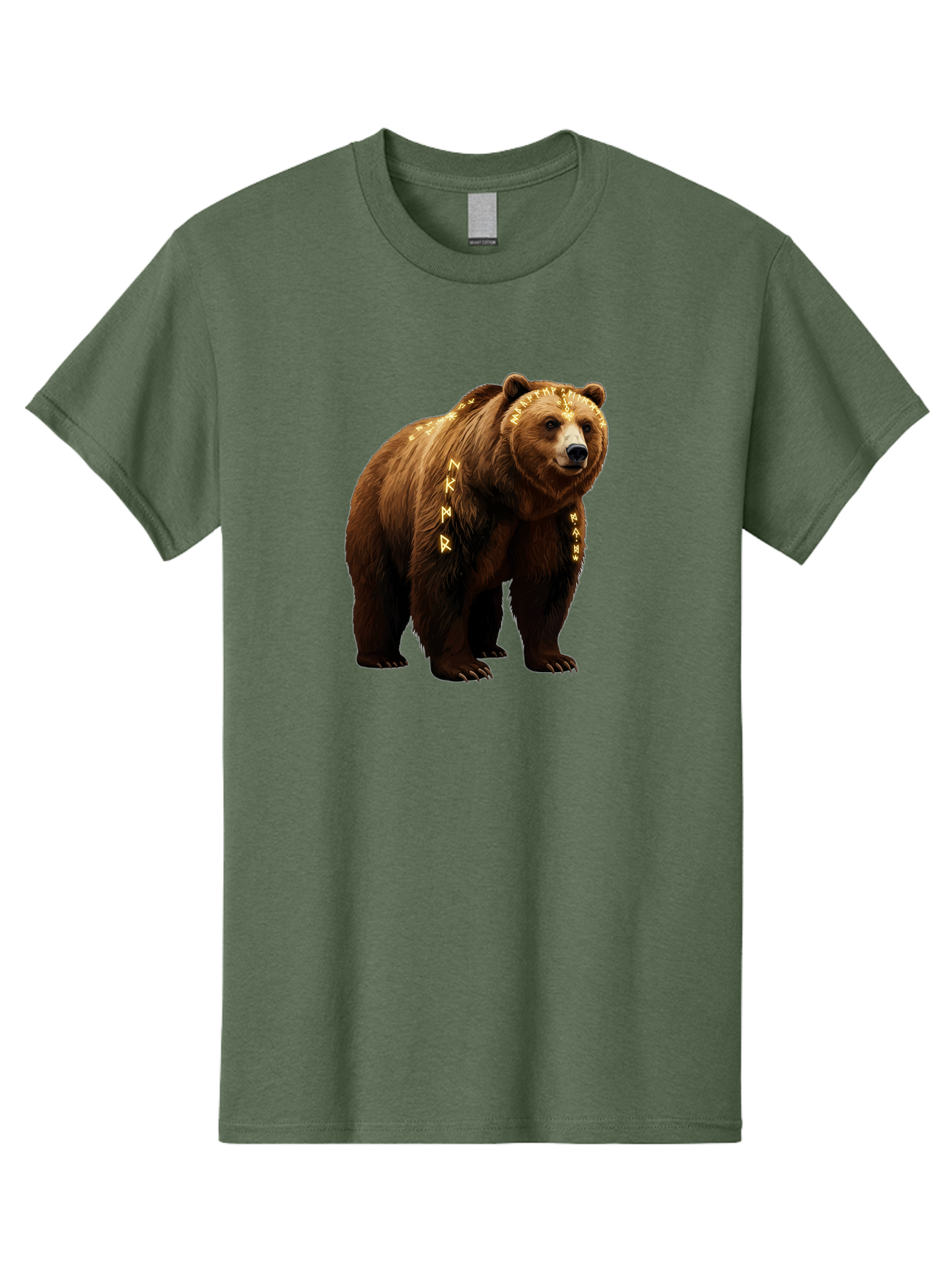 Runic-Brown-Bear Men'S Graphic Tee, 100% Cotton, Comfortable Casual Summer Wear, Machine Washable, Vintage Camera, Old Camera, Antique Camera, Black Camera, Classic Photography, Photography Equipment, Nostalgic Device, Film Camera, Camera Art Baf491