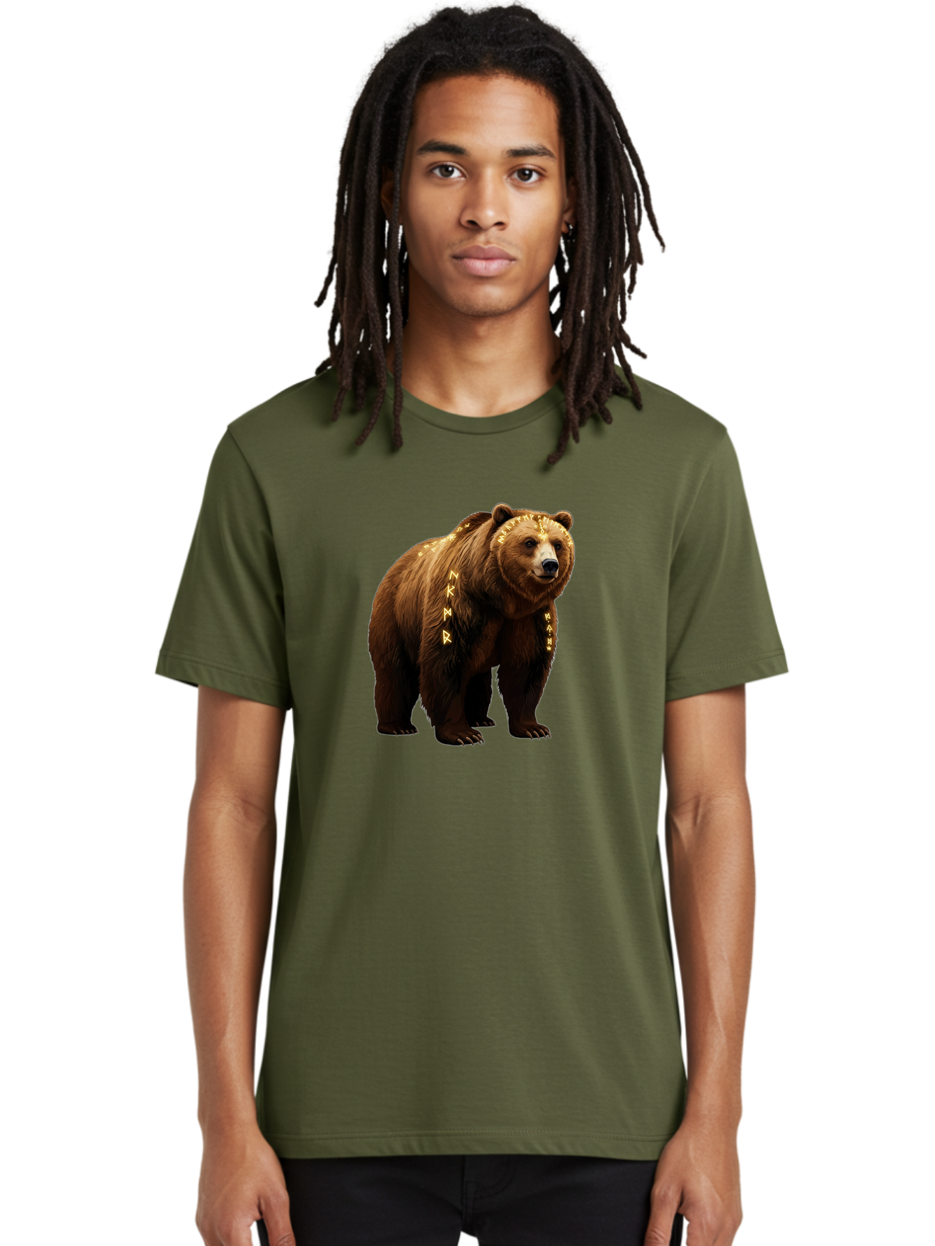 Runic-Brown-Bear Men'S Graphic Tee, 100% Cotton, Comfortable Casual Summer Wear, Machine Washable, Vintage Camera, Old Camera, Antique Camera, Black Camera, Classic Photography, Photography Equipment, Nostalgic Device, Film Camera, Camera Art Baf491