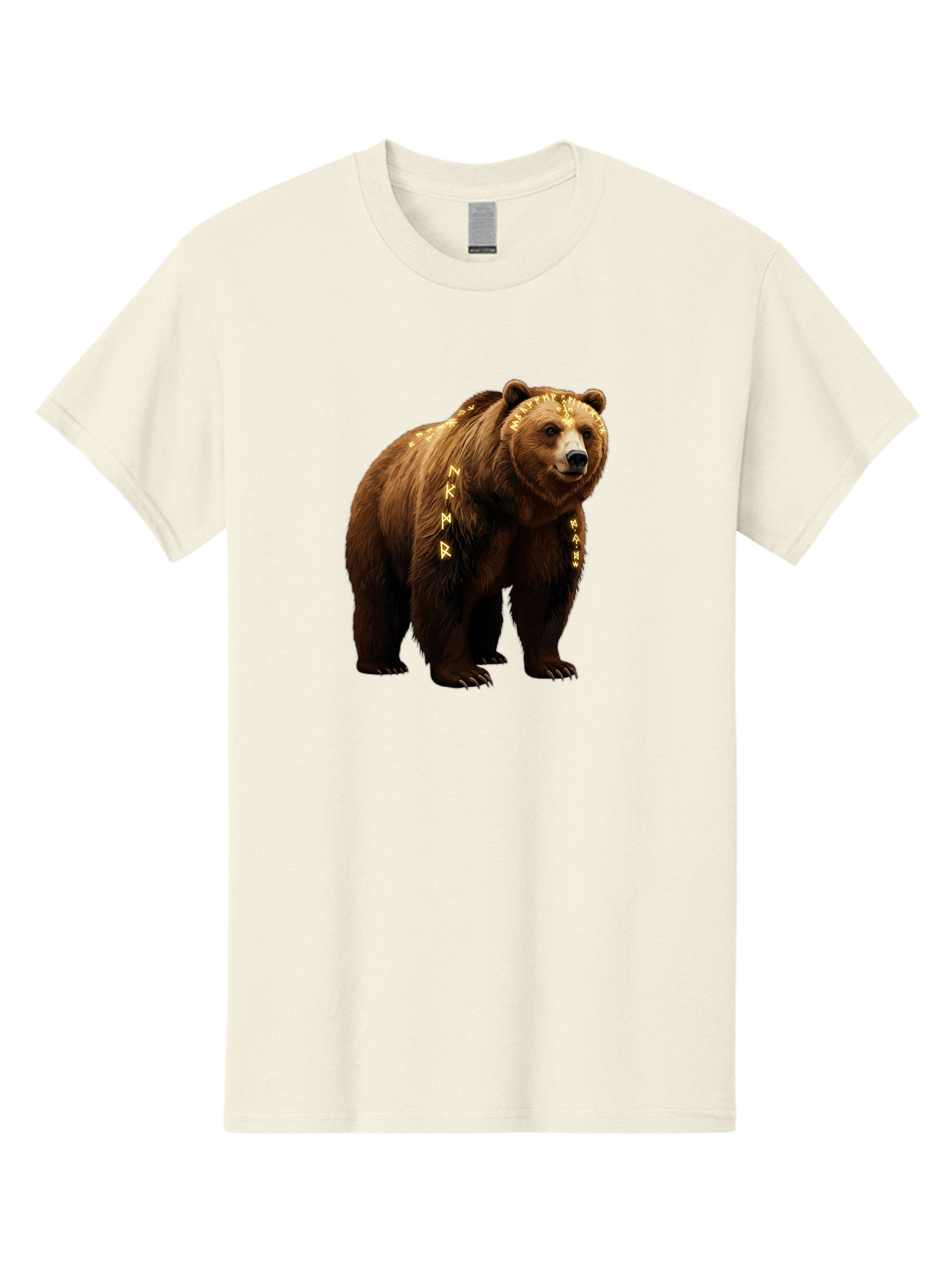 Runic-Brown-Bear Men'S Graphic Tee, 100% Cotton, Comfortable Casual Summer Wear, Machine Washable, Vintage Camera, Old Camera, Antique Camera, Black Camera, Classic Photography, Photography Equipment, Nostalgic Device, Film Camera, Camera Art Baf491