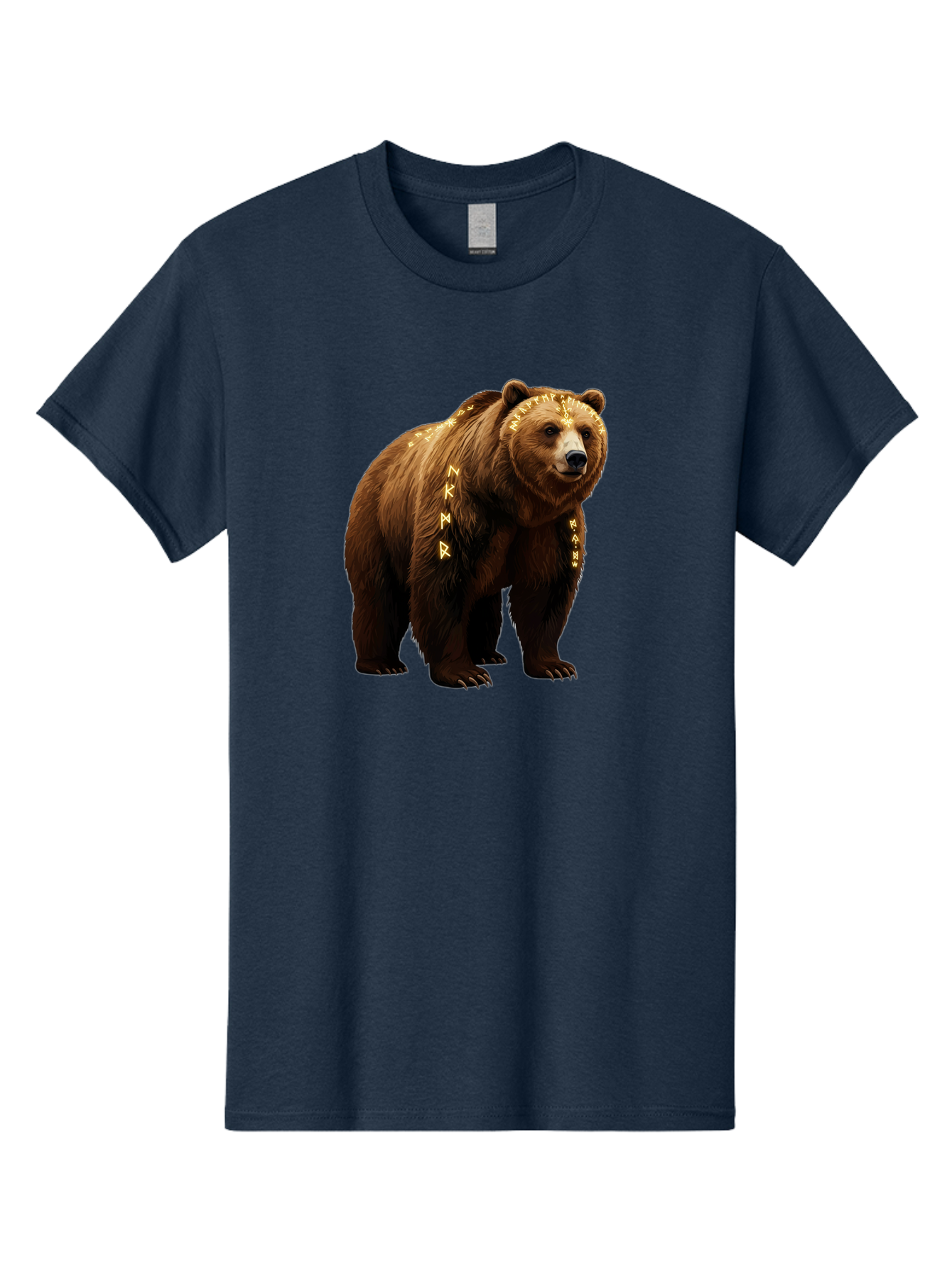 Runic-Brown-Bear Men'S Graphic Tee, 100% Cotton, Comfortable Casual Summer Wear, Machine Washable, Vintage Camera, Old Camera, Antique Camera, Black Camera, Classic Photography, Photography Equipment, Nostalgic Device, Film Camera, Camera Art Baf491