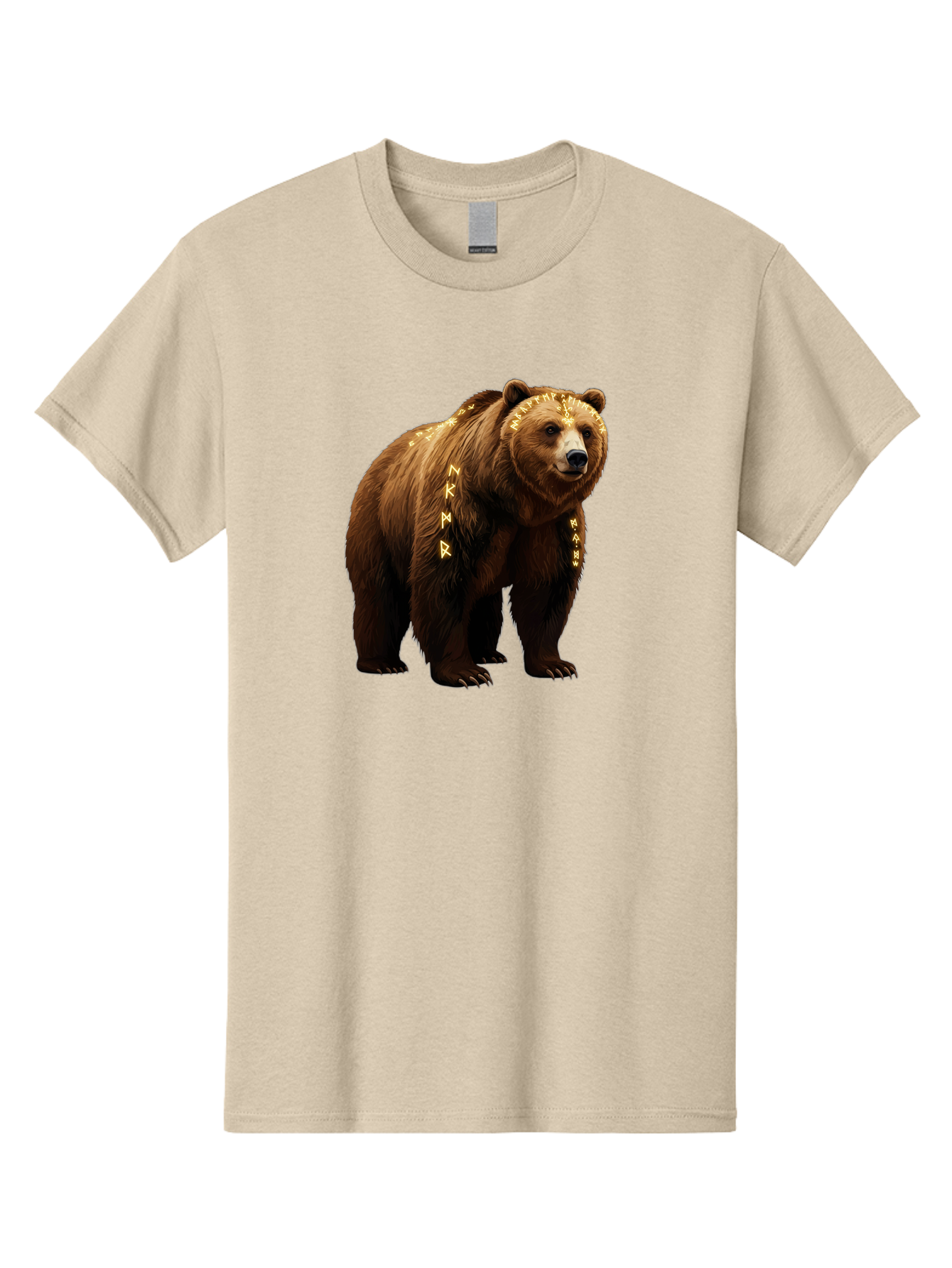 Runic-Brown-Bear Men'S Graphic Tee, 100% Cotton, Comfortable Casual Summer Wear, Machine Washable, Vintage Camera, Old Camera, Antique Camera, Black Camera, Classic Photography, Photography Equipment, Nostalgic Device, Film Camera, Camera Art Baf491