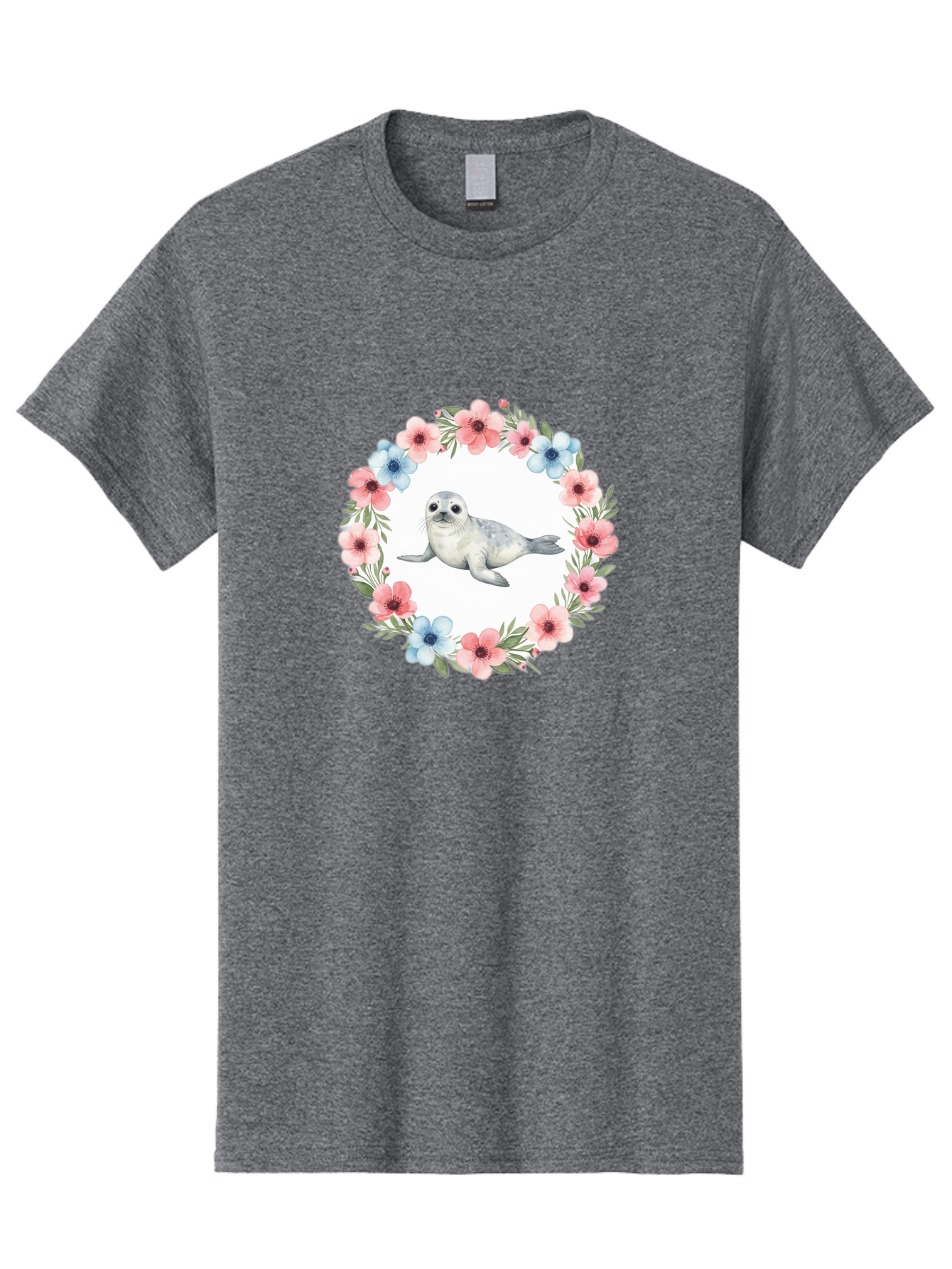 Seal-Floral-Wreath Men'S Graphic Tee, 100% Cotton, Comfortable Casual Summer Wear, Machine Washable, Vintage Camera, Old Camera, Antique Camera, Black Camera, Classic Photography, Photography Equipment, Nostalgic Device, Film Camera, Baf501