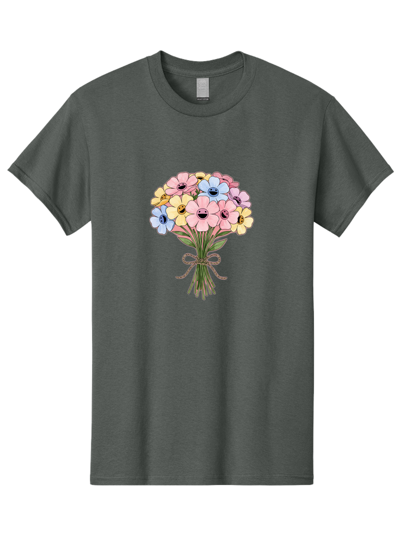 Smiley-Flower-Bouquet Men'S Graphic Tee, 100% Cotton, Comfortable Casual Summer Wear, Machine Washable, Vintage Camera, Old Camera, Antique Camera, Black Camera, Classic Photography, Photography Equipment, Nostalgic Device, Film Camera, Baf517