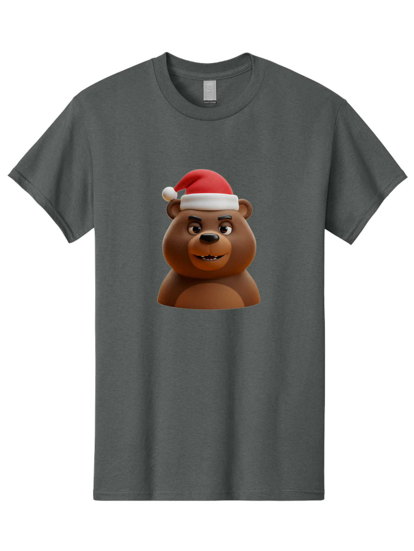 Smiling-Bear-Santa-Hat Men'S Graphic Tee, 100% Cotton, Comfortable Casual Summer Wear, Machine Washable, Vintage Camera, Old Camera, Antique Camera, Black Camera, Classic Photography, Photography Equipment, Nostalgic Device, Film Camera, Baf518