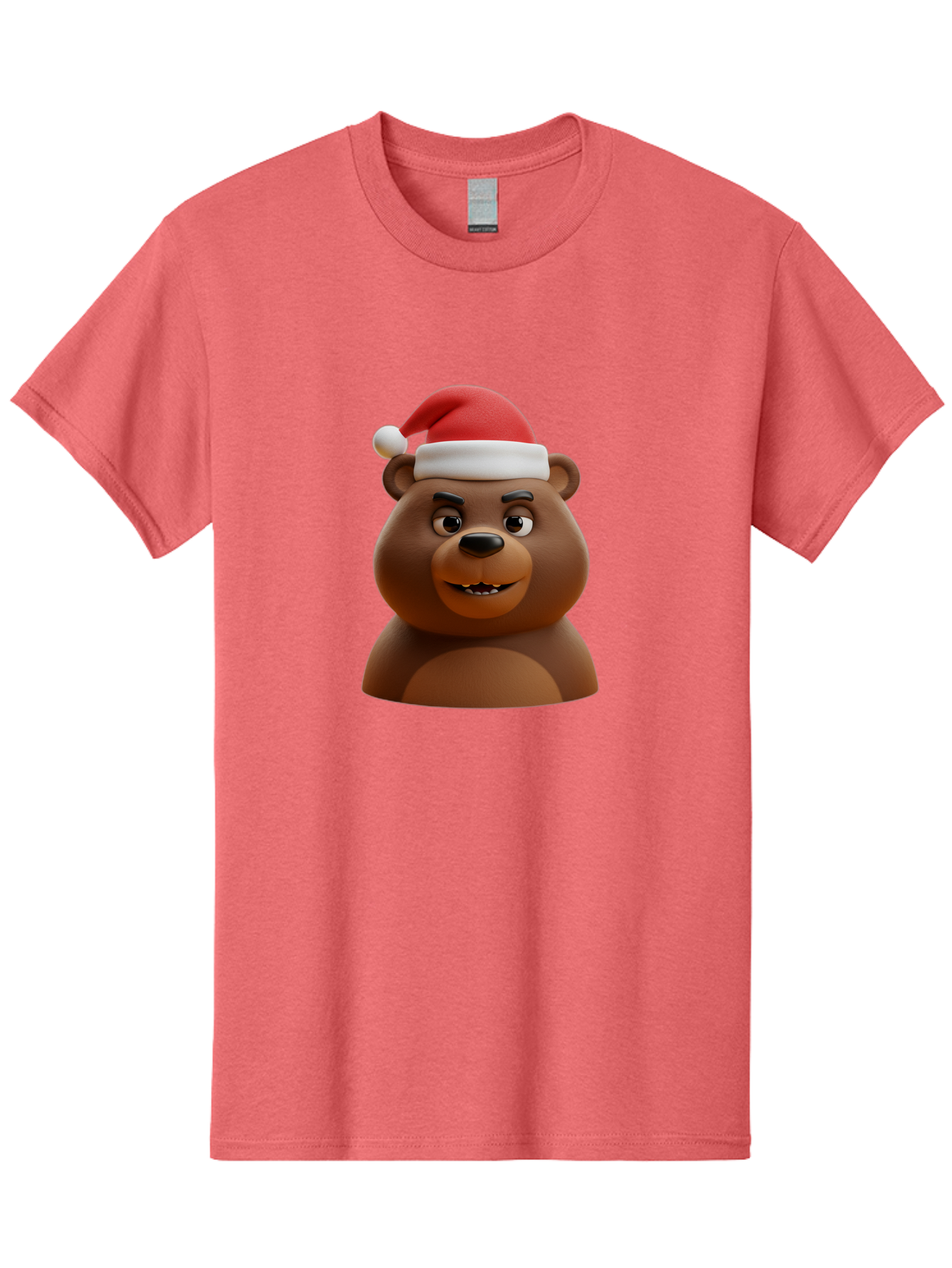 Smiling-Bear-Santa-Hat Men'S Graphic Tee, 100% Cotton, Comfortable Casual Summer Wear, Machine Washable, Vintage Camera, Old Camera, Antique Camera, Black Camera, Classic Photography, Photography Equipment, Nostalgic Device, Film Camera, Baf518