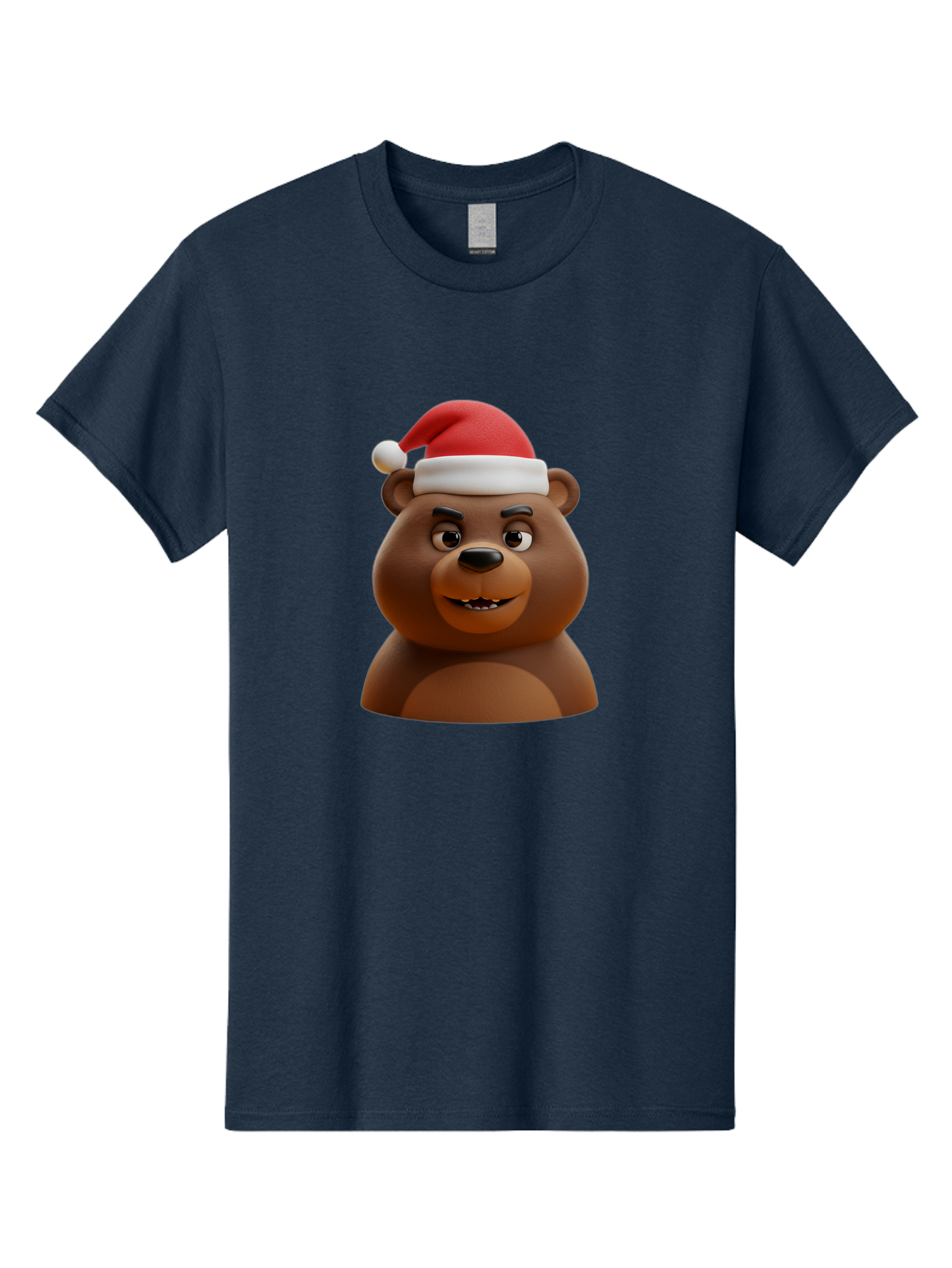 Smiling-Bear-Santa-Hat Men'S Graphic Tee, 100% Cotton, Comfortable Casual Summer Wear, Machine Washable, Vintage Camera, Old Camera, Antique Camera, Black Camera, Classic Photography, Photography Equipment, Nostalgic Device, Film Camera, Baf518