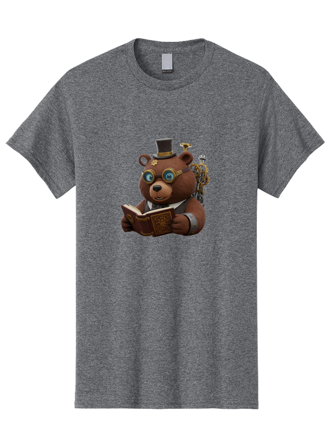 Steampunk-Bear Men'S Graphic Tee, 100% Cotton, Comfortable Casual Summer Wear, Machine Washable, Vintage Camera, Old Camera, Antique Camera, Black Camera, Classic Photography, Photography Equipment, Nostalgic Device, Film Camera, Camera Art Baf546