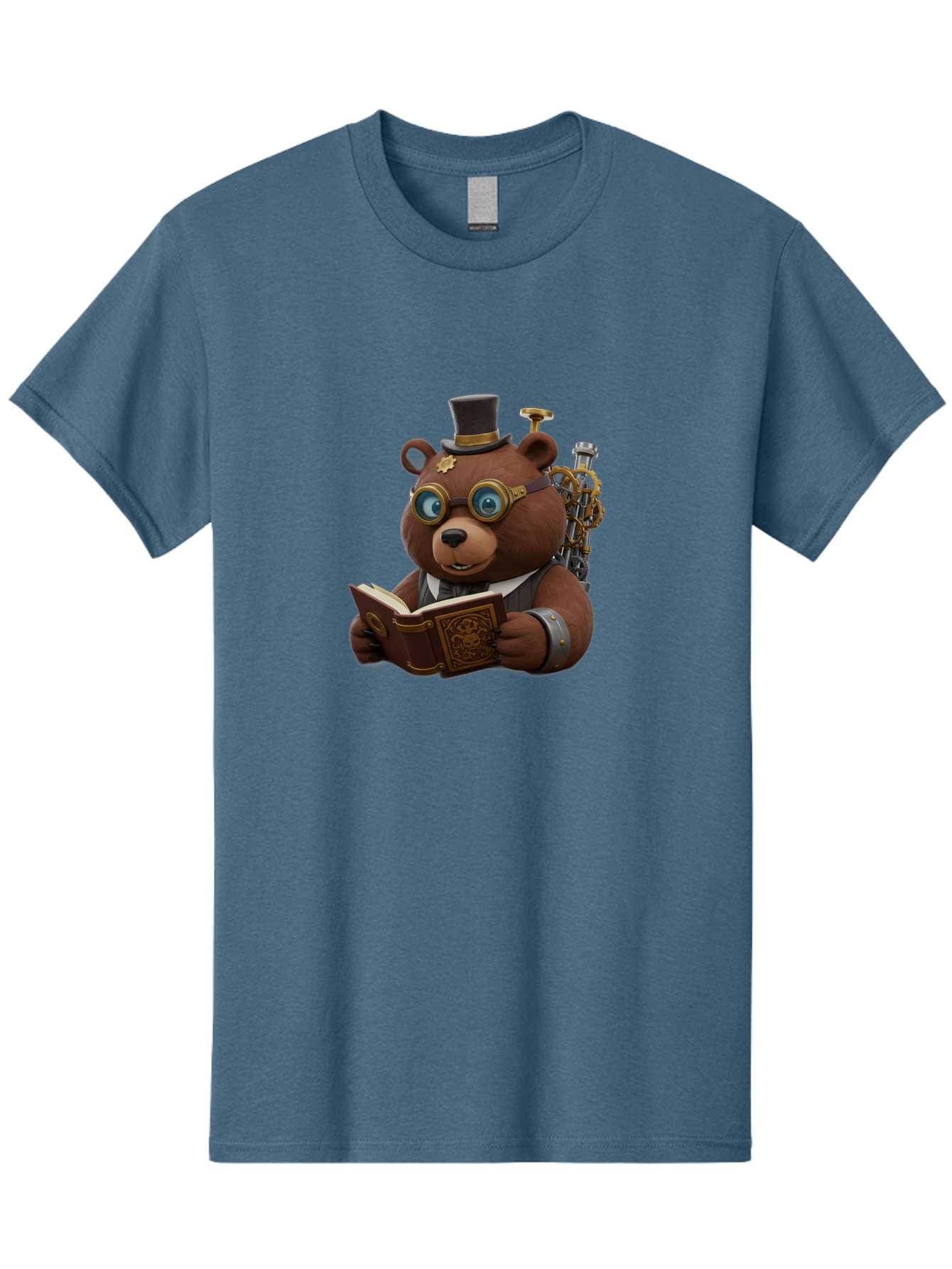 Steampunk-Bear Men'S Graphic Tee, 100% Cotton, Comfortable Casual Summer Wear, Machine Washable, Vintage Camera, Old Camera, Antique Camera, Black Camera, Classic Photography, Photography Equipment, Nostalgic Device, Film Camera, Camera Art Baf546