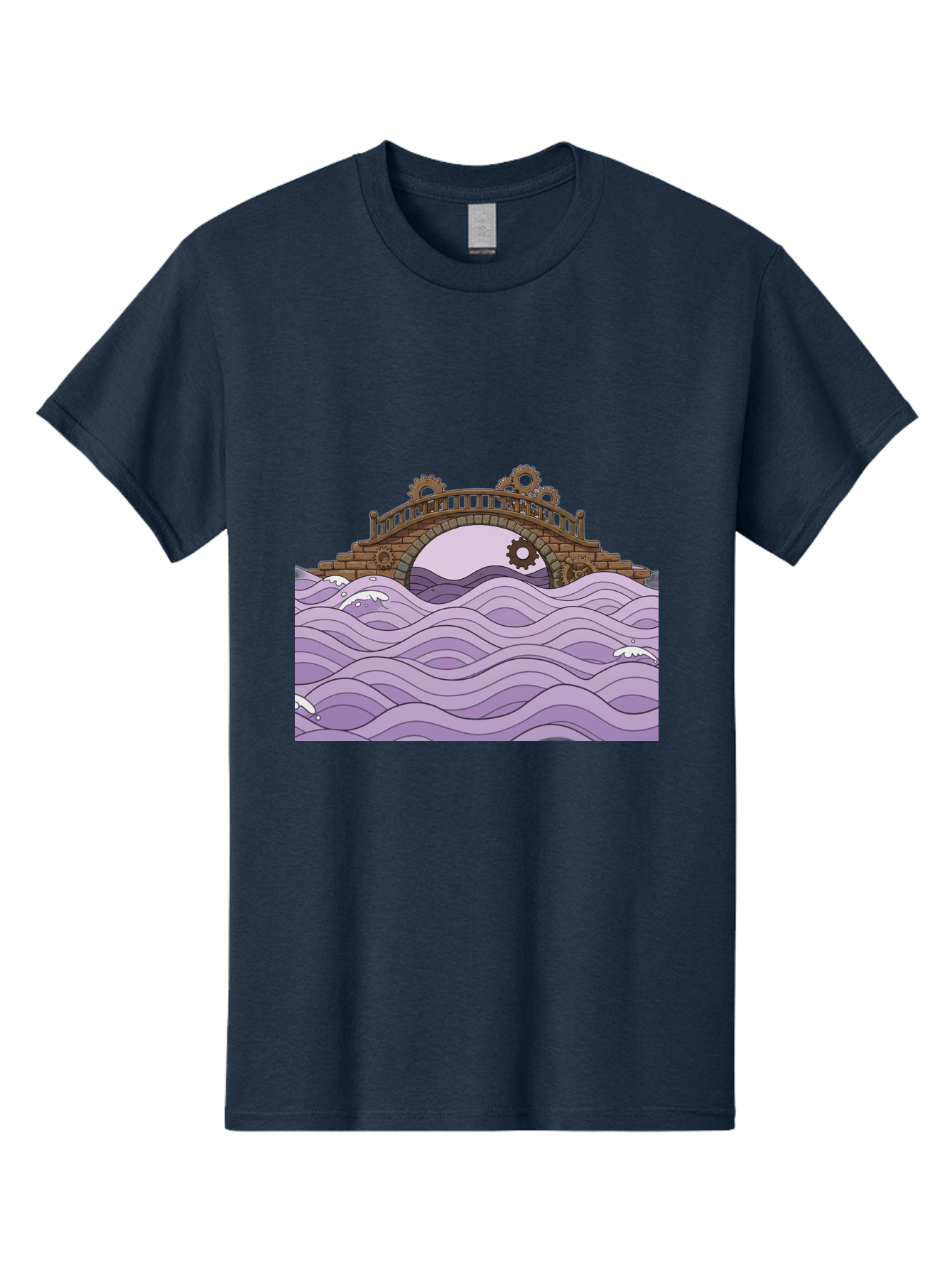 Steampunk-Bridge Men'S Graphic Tee, 100% Cotton, Comfortable Casual Summer Wear, Machine Washable, Vintage Camera, Old Camera, Antique Camera, Black Camera, Classic Photography, Photography Equipment, Nostalgic Device, Film Camera, Camera Art Baf547