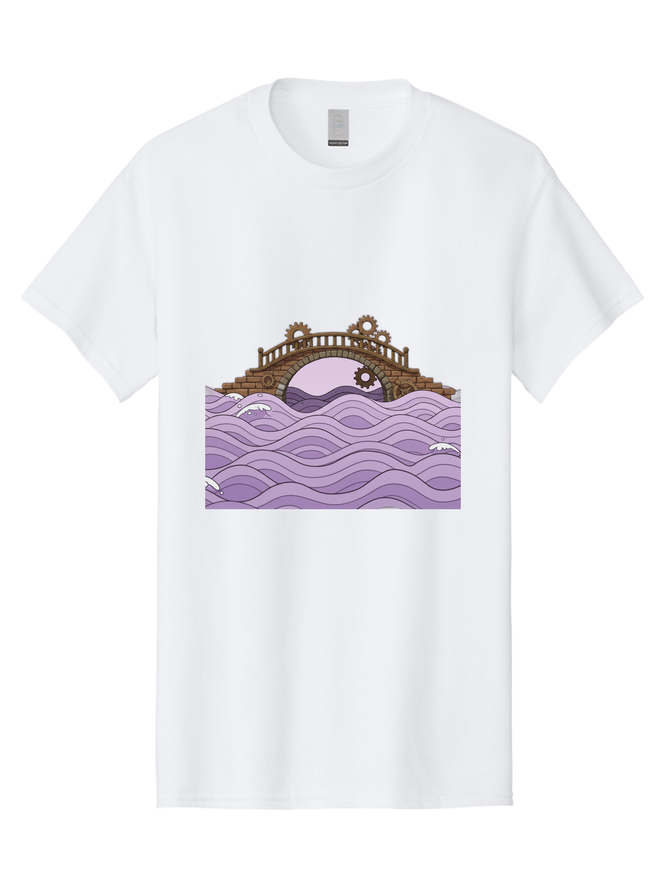 Steampunk-Bridge Men'S Graphic Tee, 100% Cotton, Comfortable Casual Summer Wear, Machine Washable, Vintage Camera, Old Camera, Antique Camera, Black Camera, Classic Photography, Photography Equipment, Nostalgic Device, Film Camera, Camera Art Baf547