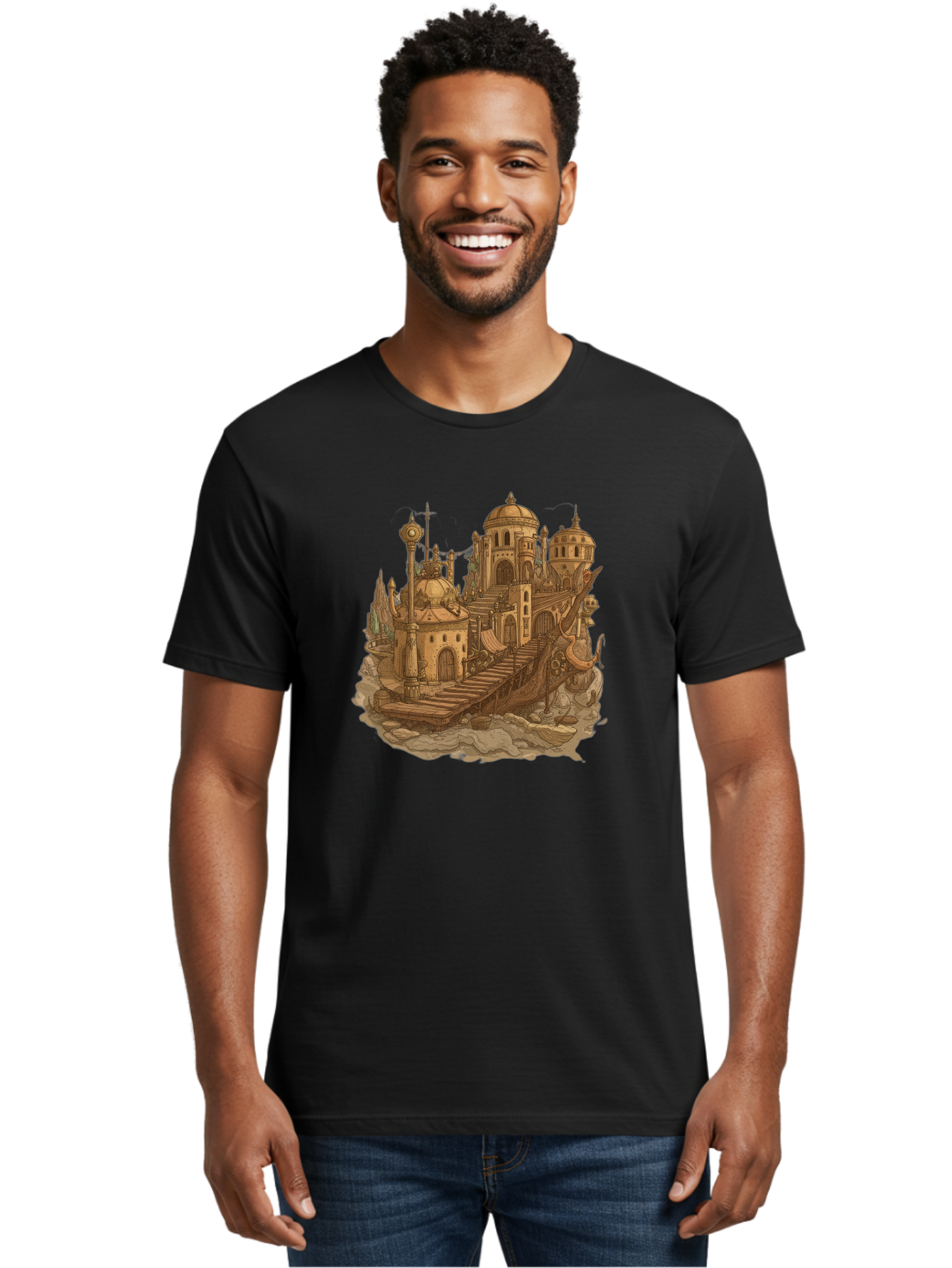 Steampunk-Castle Men'S Graphic Tee, 100% Cotton, Comfortable Casual Summer Wear, Machine Washable, Vintage Camera, Old Camera, Antique Camera, Black Camera, Classic Photography, Photography Equipment, Nostalgic Device, Film Camera, Camera Art Baf548