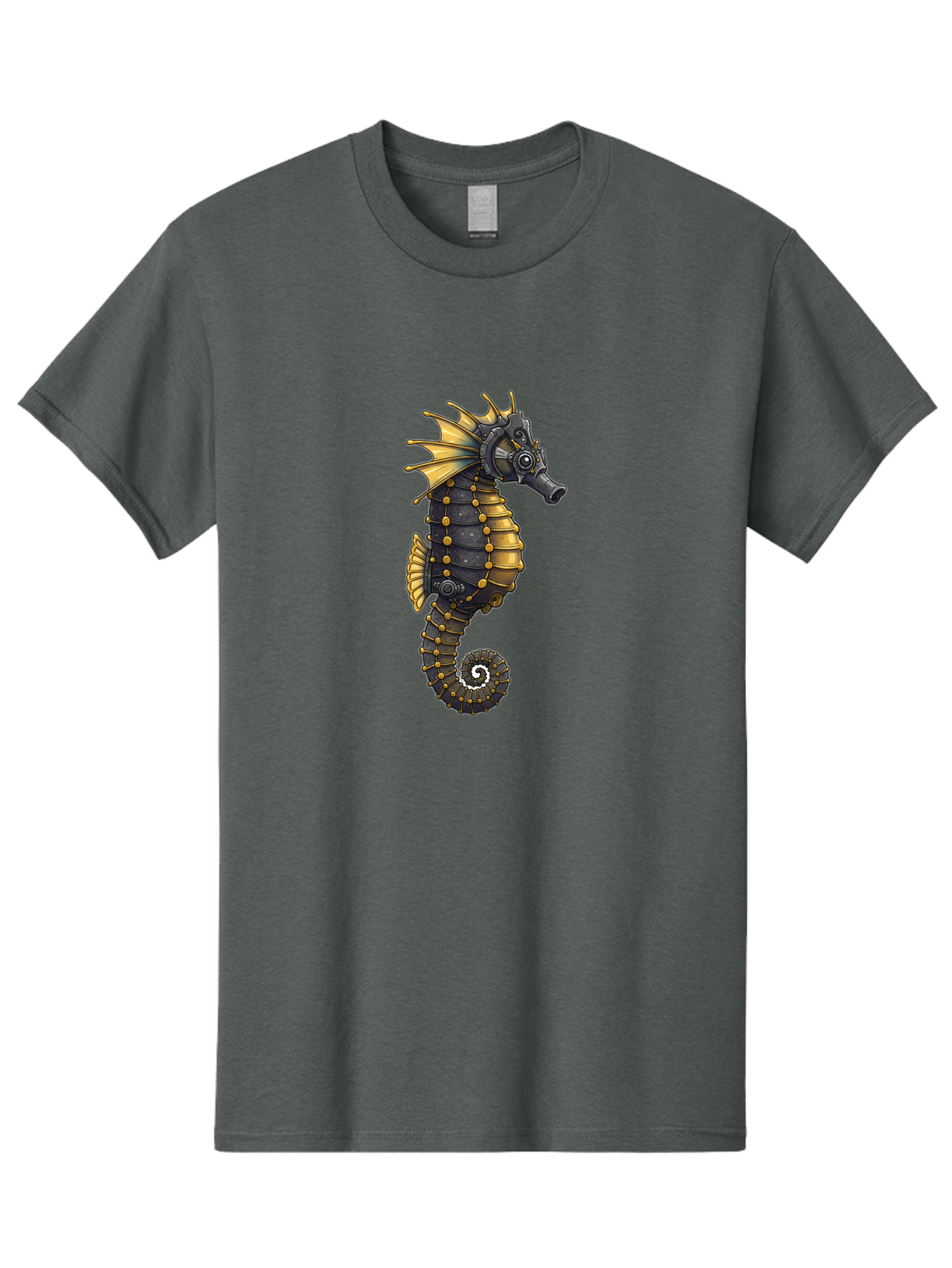 Steampunk-Seahorse Men'S Graphic Tee, 100% Cotton, Comfortable Casual Summer Wear, Machine Washable, Vintage Camera, Old Camera, Antique Camera, Black Camera, Classic Photography, Photography Equipment, Nostalgic Device, Film Camera, Baf550