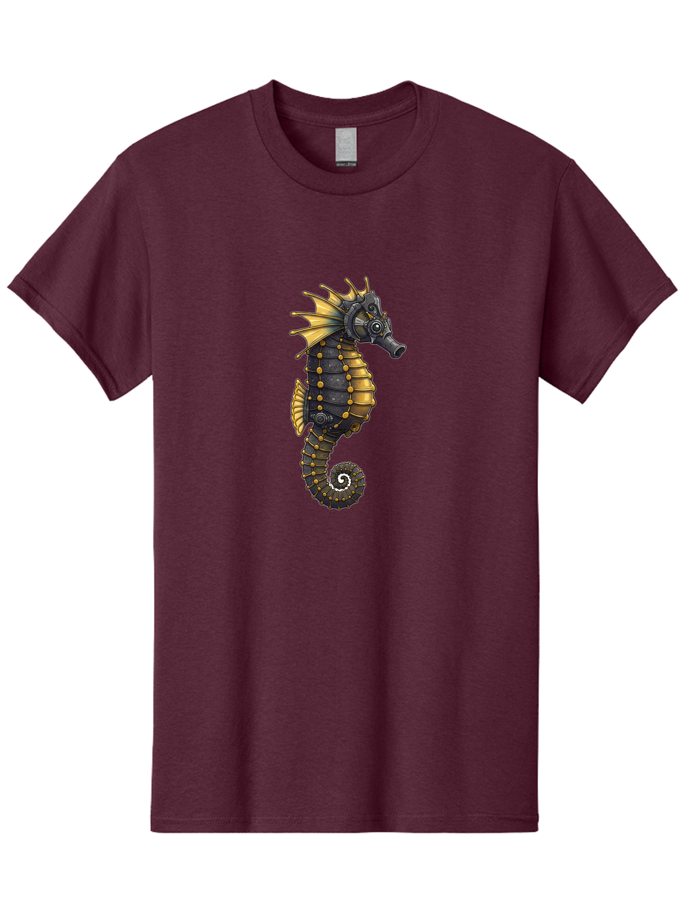 Steampunk-Seahorse Men'S Graphic Tee, 100% Cotton, Comfortable Casual Summer Wear, Machine Washable, Vintage Camera, Old Camera, Antique Camera, Black Camera, Classic Photography, Photography Equipment, Nostalgic Device, Film Camera, Baf550