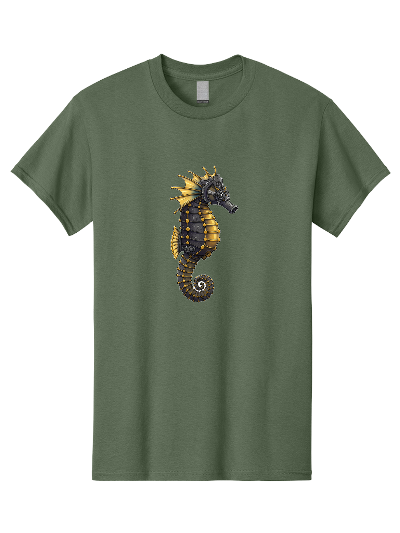 Steampunk-Seahorse Men'S Graphic Tee, 100% Cotton, Comfortable Casual Summer Wear, Machine Washable, Vintage Camera, Old Camera, Antique Camera, Black Camera, Classic Photography, Photography Equipment, Nostalgic Device, Film Camera, Baf550