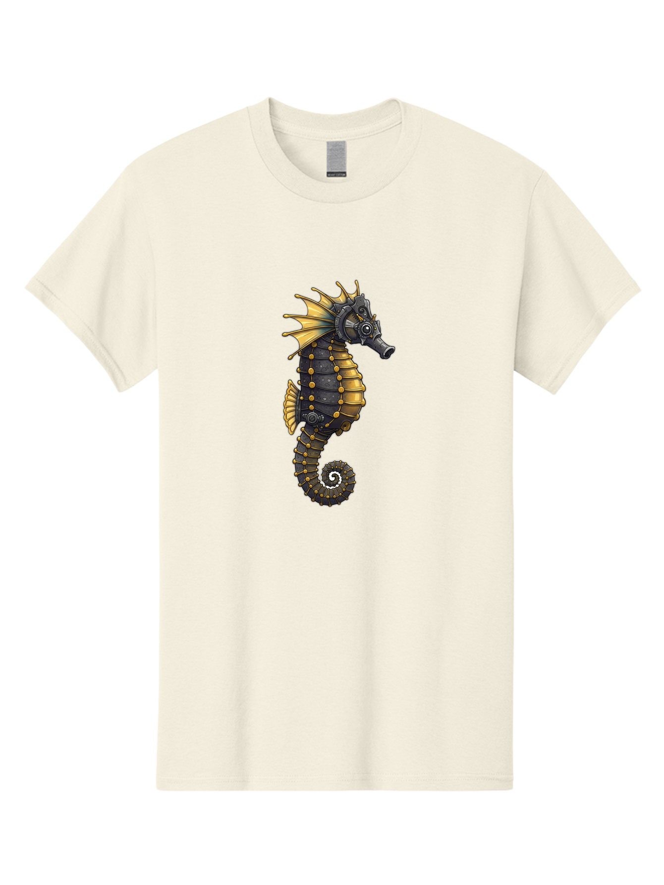 Steampunk-Seahorse Men'S Graphic Tee, 100% Cotton, Comfortable Casual Summer Wear, Machine Washable, Vintage Camera, Old Camera, Antique Camera, Black Camera, Classic Photography, Photography Equipment, Nostalgic Device, Film Camera, Baf550