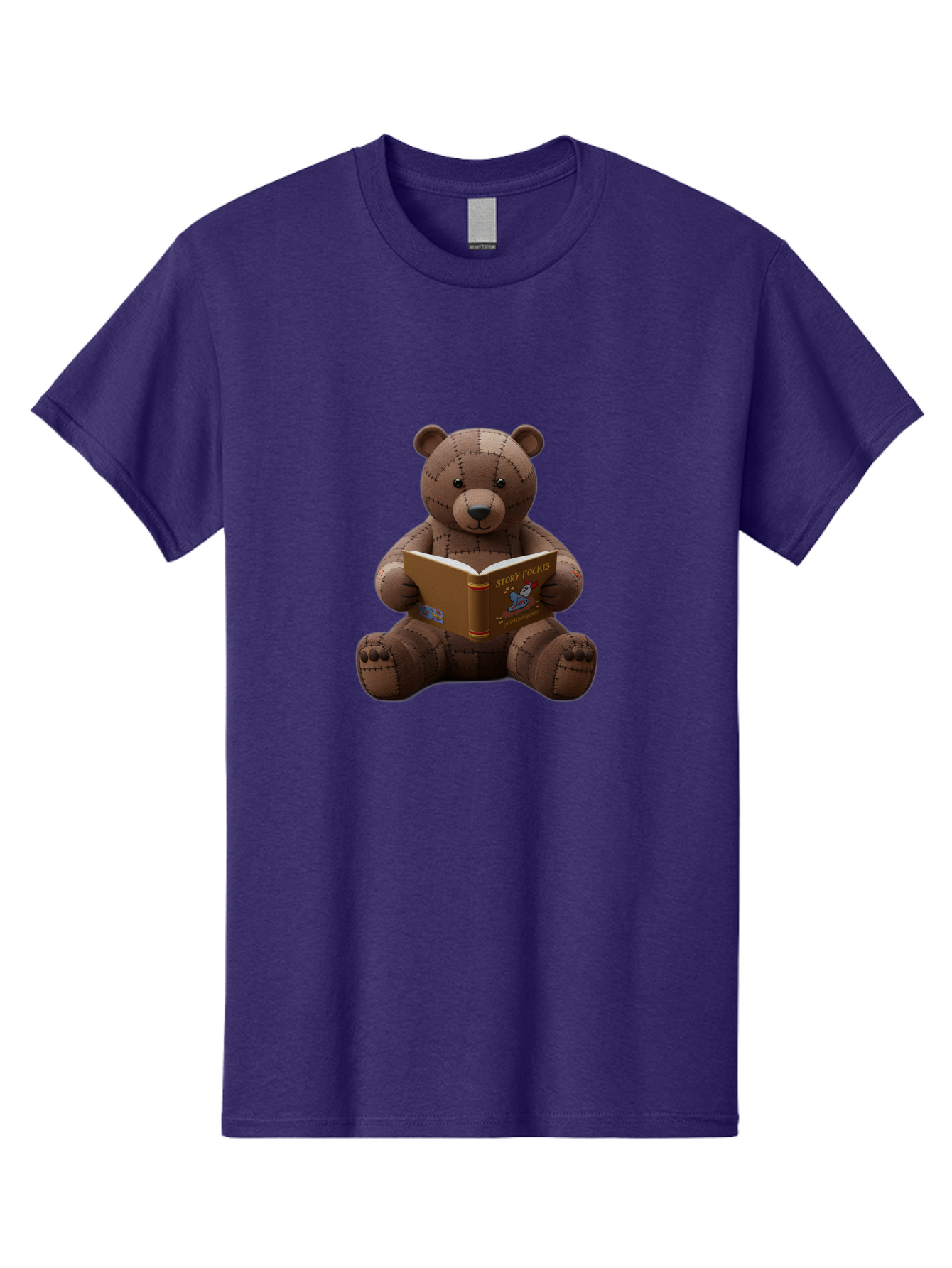 Stitched-Teddy-Bear-Reading-Story-Pockets Men'S Graphic Tee, 100% Cotton, Comfortable Casual Summer Wear, Machine Washable, Vintage Camera, Old Camera, Antique Camera, Black Camera, Classic Photography, Photography Equipment, Nostalgic Device, Baf552