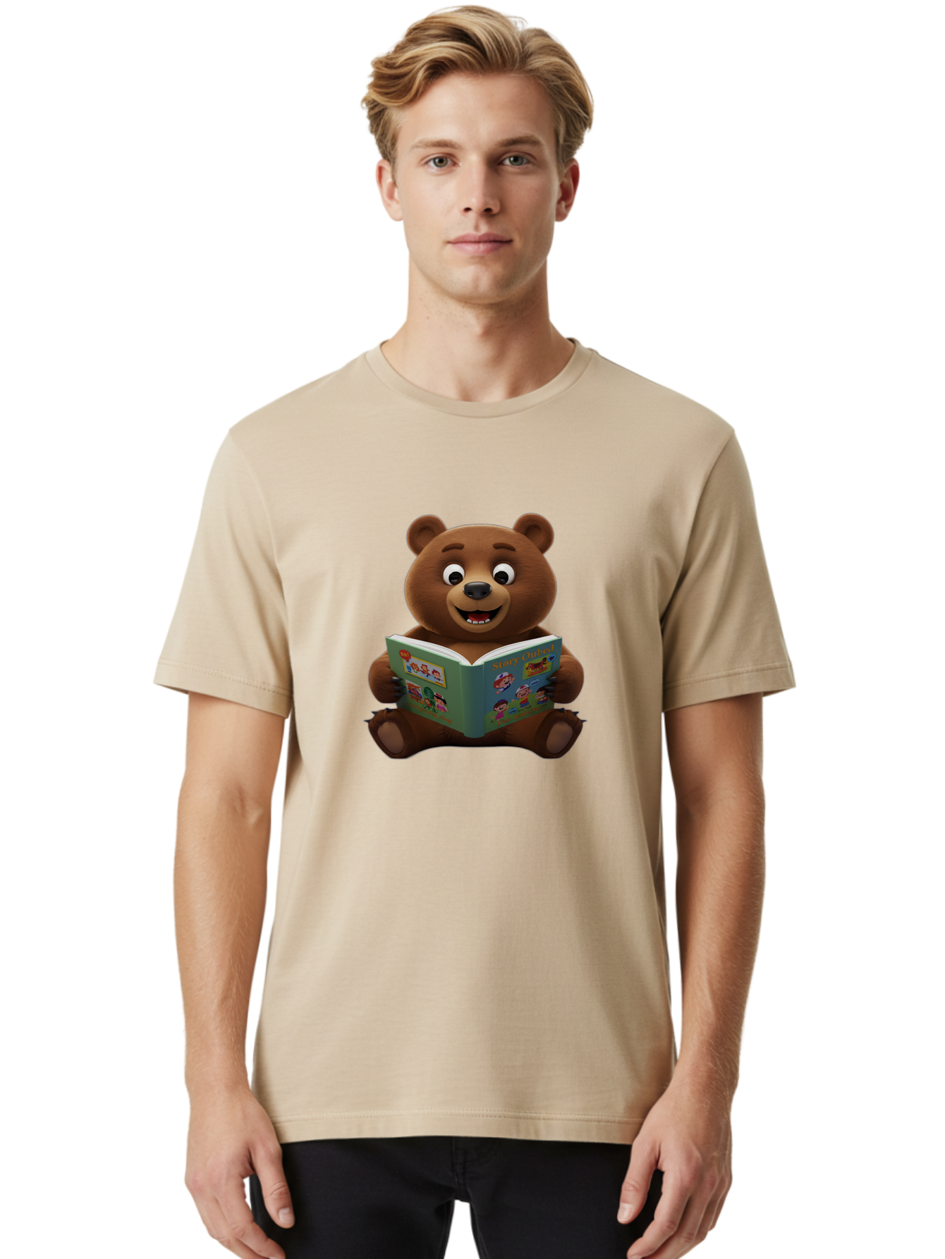 Story-Cubs-Bear Men'S Graphic Tee, 100% Cotton, Comfortable Casual Summer Wear, Machine Washable, Vintage Camera, Old Camera, Antique Camera, Black Camera, Classic Photography, Photography Equipment, Nostalgic Device, Film Camera, Camera Art Baf556