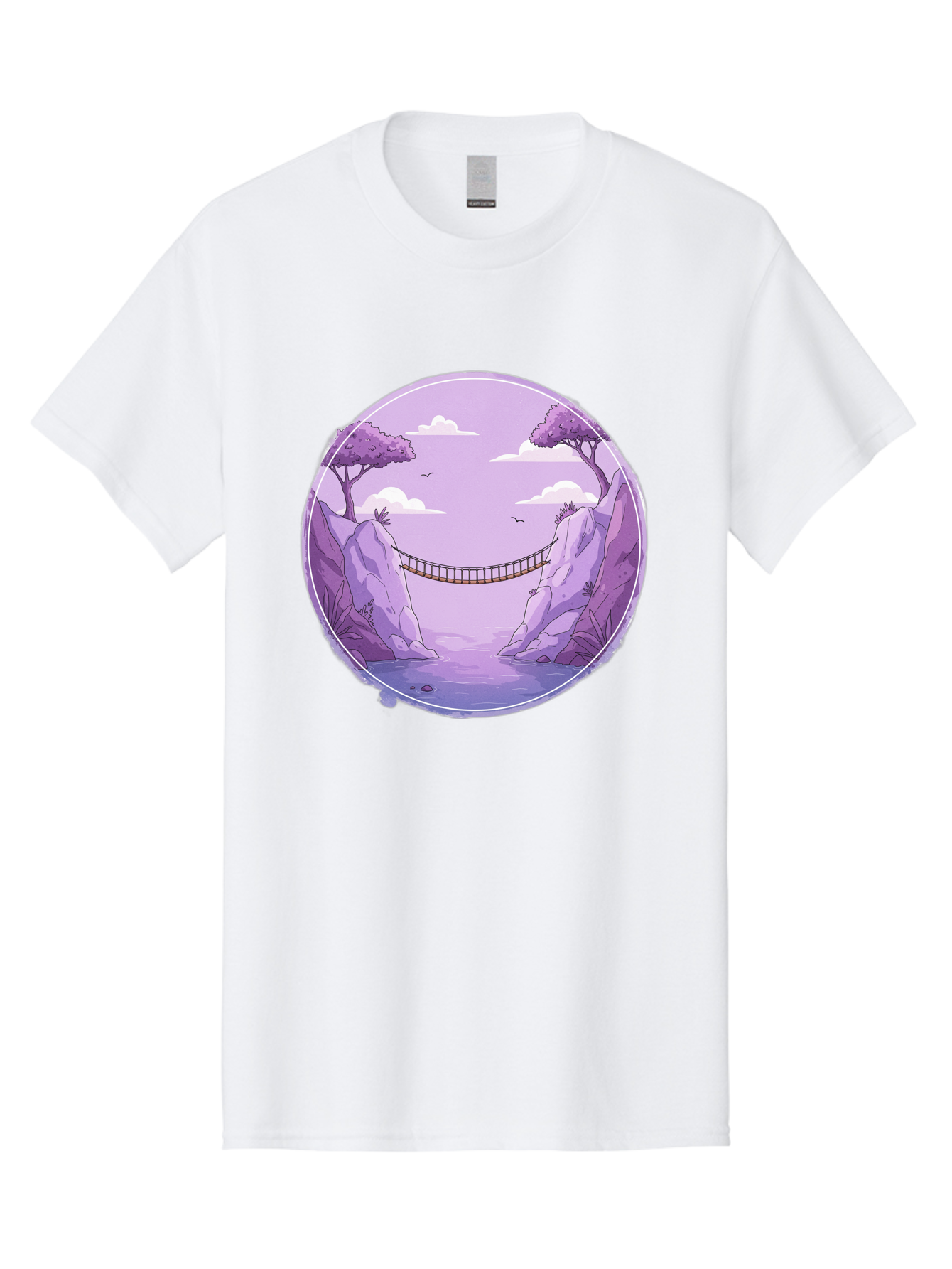 Suspension-Bridge-1 Men'S Graphic Tee, 100% Cotton, Comfortable Casual Summer Wear, Machine Washable, Vintage Camera, Old Camera, Antique Camera, Black Camera, Classic Photography, Photography Equipment, Nostalgic Device, Film Camera, Baf559