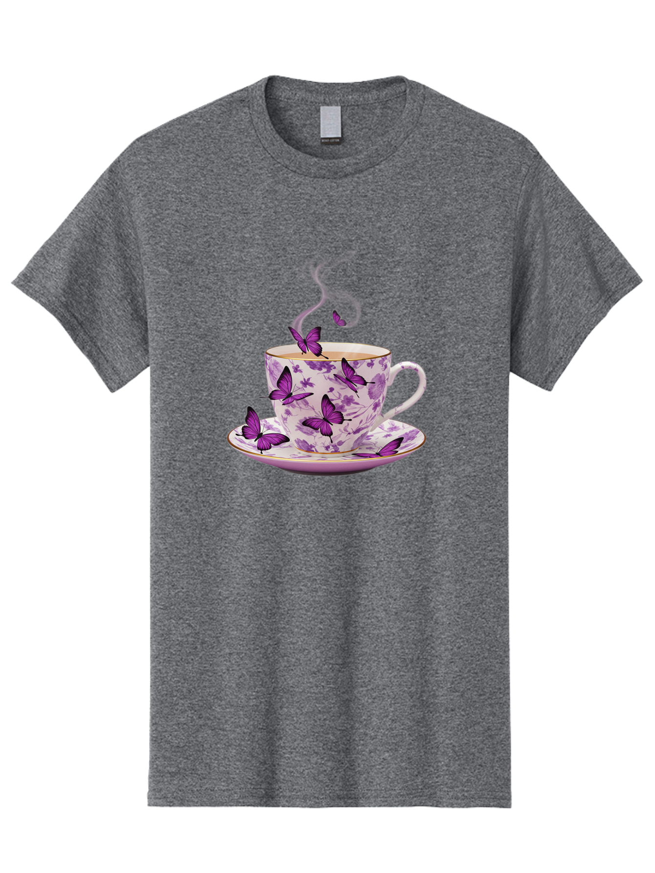 Tea-Cup-With-Purple-Butterflies Men'S Graphic Tee, 100% Cotton, Comfortable Casual Summer Wear, Machine Washable, Vintage Camera, Old Camera, Antique Camera, Black Camera, Classic Photography, Photography Equipment, Nostalgic Device, Baf569