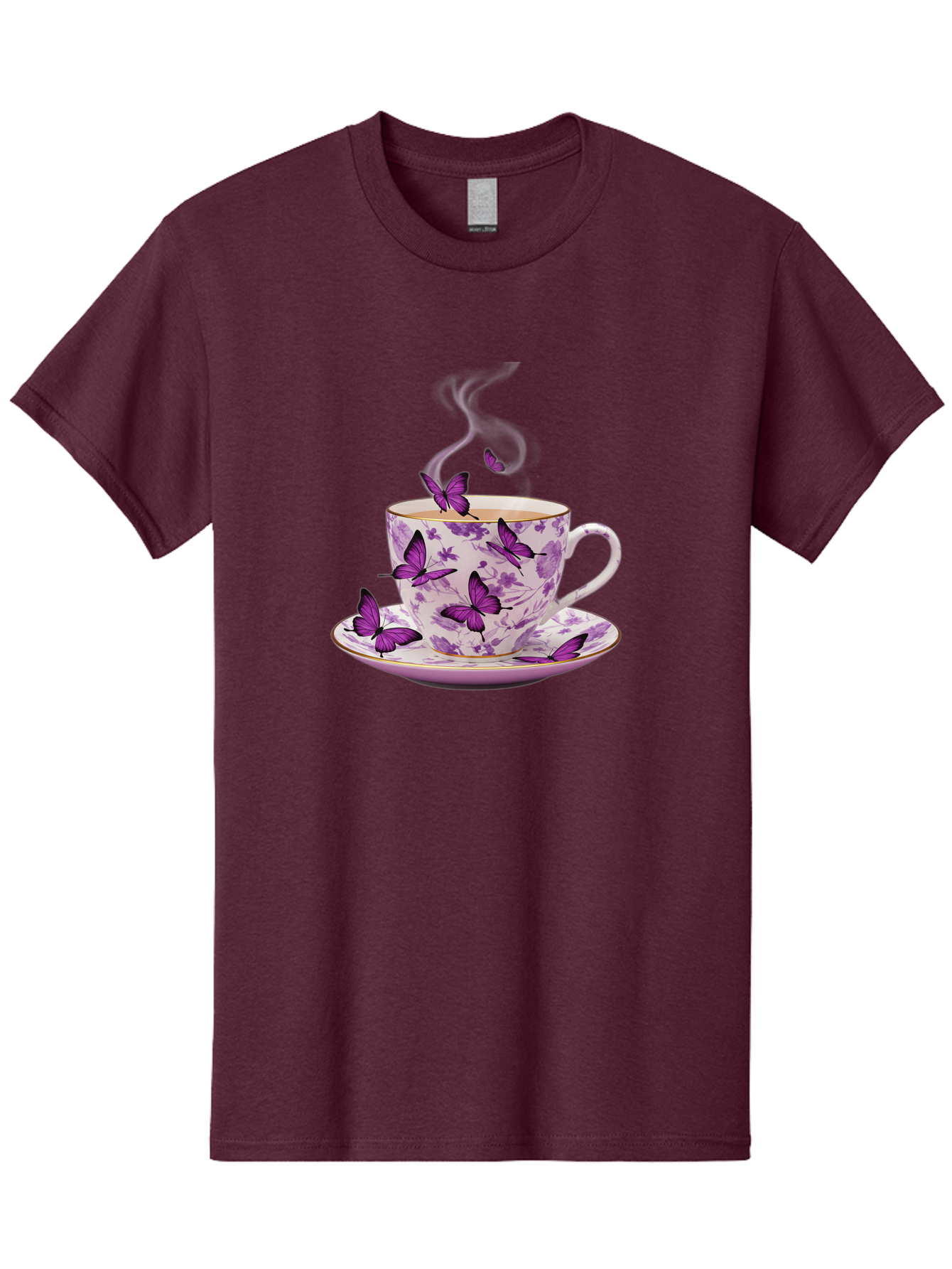 Tea-Cup-With-Purple-Butterflies Men'S Graphic Tee, 100% Cotton, Comfortable Casual Summer Wear, Machine Washable, Vintage Camera, Old Camera, Antique Camera, Black Camera, Classic Photography, Photography Equipment, Nostalgic Device, Baf569