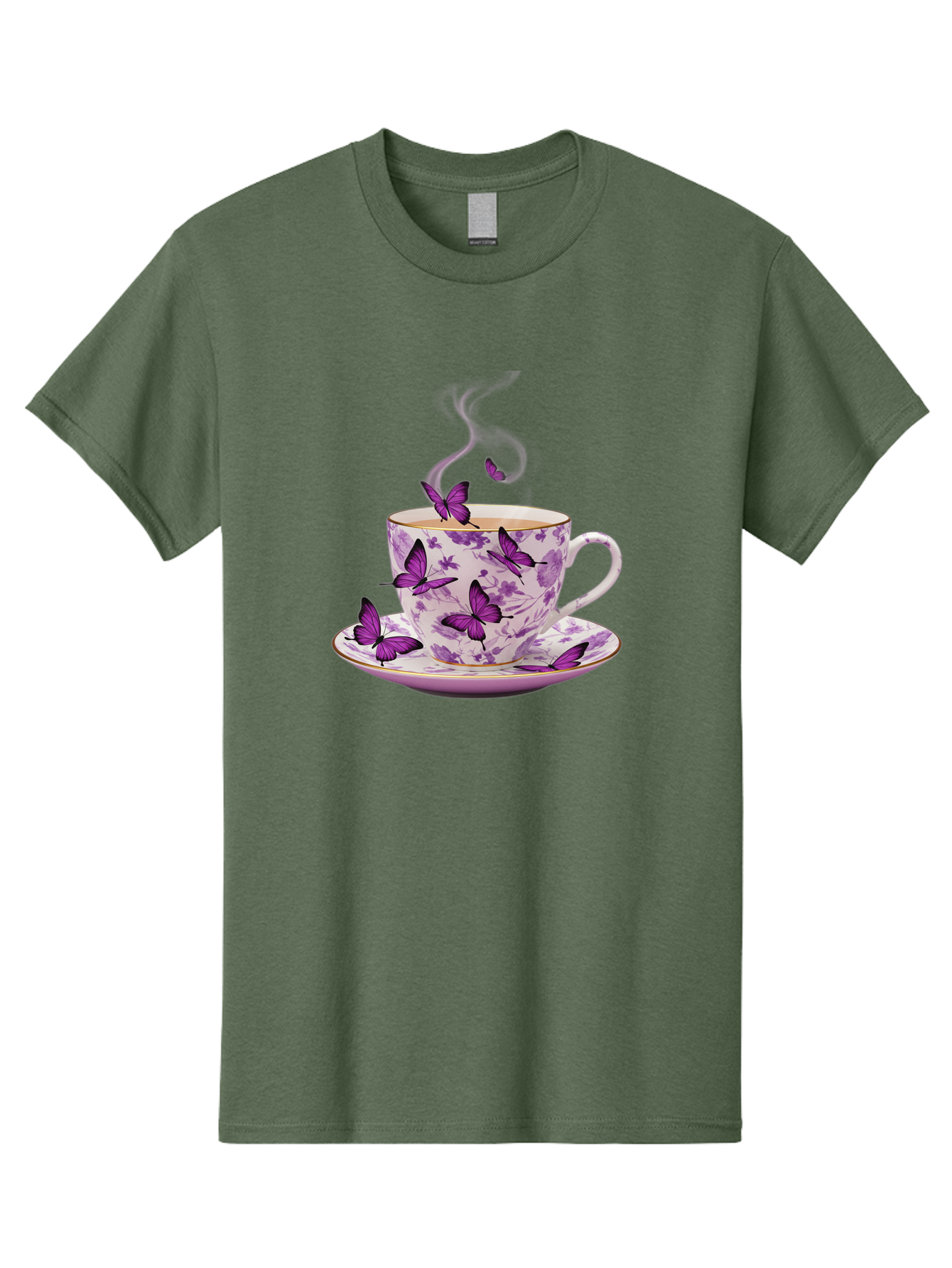 Tea-Cup-With-Purple-Butterflies Men'S Graphic Tee, 100% Cotton, Comfortable Casual Summer Wear, Machine Washable, Vintage Camera, Old Camera, Antique Camera, Black Camera, Classic Photography, Photography Equipment, Nostalgic Device, Baf569