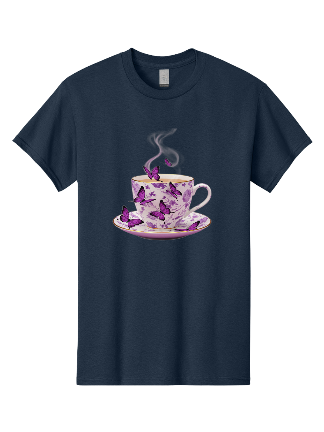 Tea-Cup-With-Purple-Butterflies Men'S Graphic Tee, 100% Cotton, Comfortable Casual Summer Wear, Machine Washable, Vintage Camera, Old Camera, Antique Camera, Black Camera, Classic Photography, Photography Equipment, Nostalgic Device, Baf569