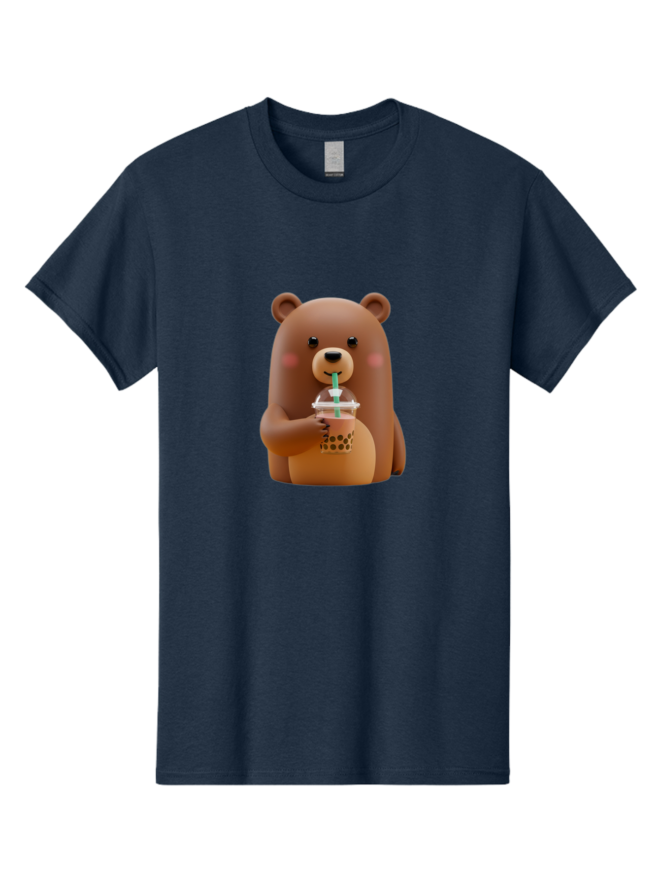 Teddy-Drinking-Boba-1 Men'S Graphic Tee, 100% Cotton, Comfortable Casual Summer Wear, Machine Washable, Vintage Camera, Old Camera, Antique Camera, Black Camera, Classic Photography, Photography Equipment, Nostalgic Device, Film Camera, Baf578