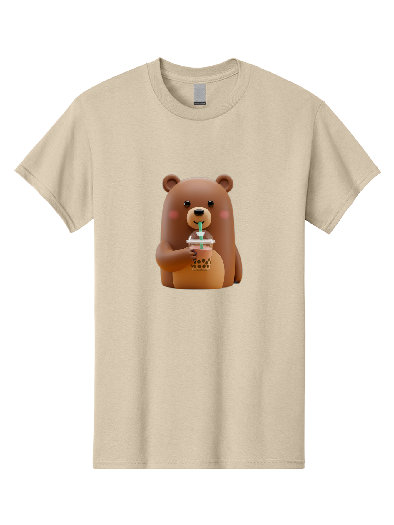 Teddy-Drinking-Boba-1 Men'S Graphic Tee, 100% Cotton, Comfortable Casual Summer Wear, Machine Washable, Vintage Camera, Old Camera, Antique Camera, Black Camera, Classic Photography, Photography Equipment, Nostalgic Device, Film Camera, Baf578