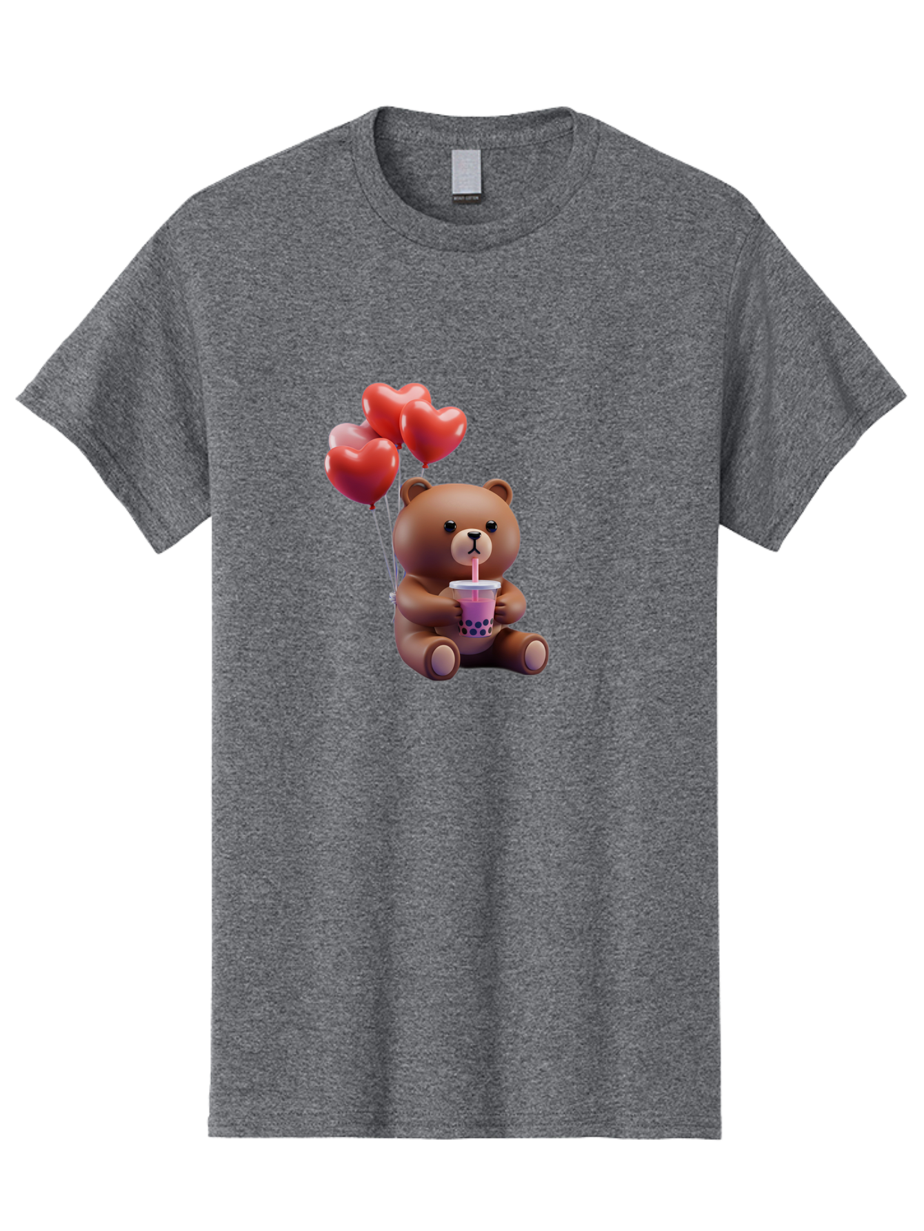 Teddy-Drinking-Boba-3 Men'S Graphic Tee, 100% Cotton, Comfortable Casual Summer Wear, Machine Washable, Vintage Camera, Old Camera, Antique Camera, Black Camera, Classic Photography, Photography Equipment, Nostalgic Device, Film Camera, Baf580