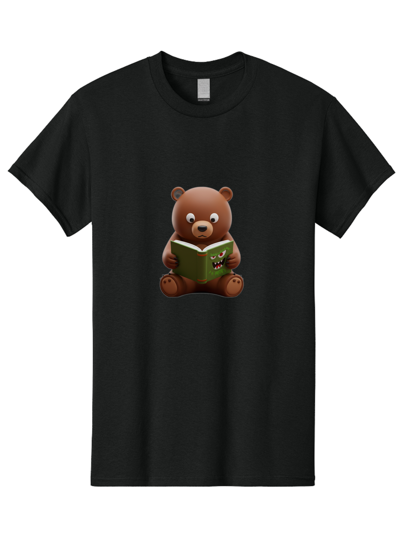 Teddy-Reading-Monster-Book Men'S Graphic Tee, 100% Cotton, Comfortable Casual Summer Wear, Machine Washable, Vintage Camera, Old Camera, Antique Camera, Black Camera, Classic Photography, Photography Equipment, Nostalgic Device, Film Camera, Baf587