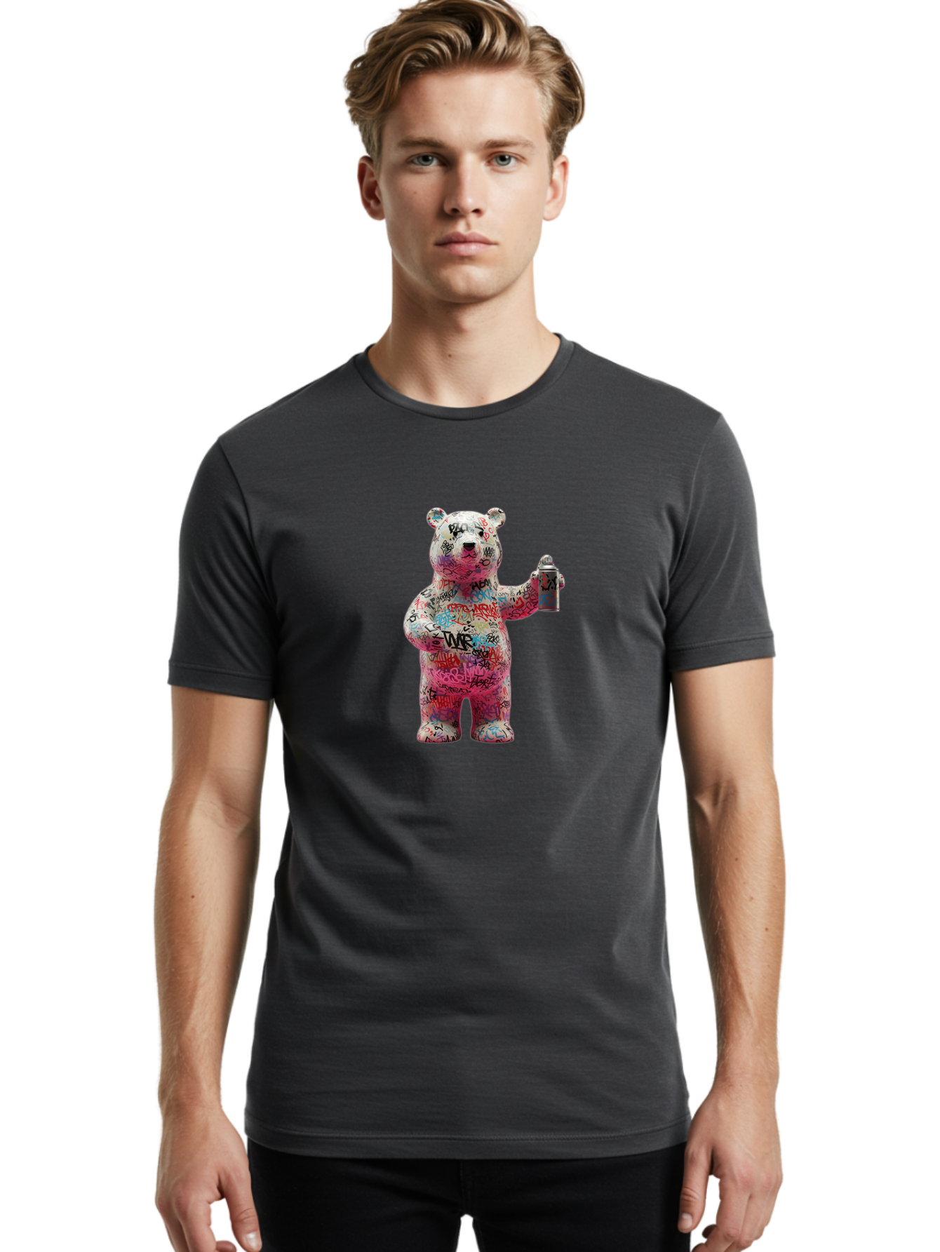 Twr-Bear Men'S Graphic Tee, 100% Cotton, Comfortable Casual Summer Wear, Machine Washable, Vintage Camera, Old Camera, Antique Camera, Black Camera, Classic Photography, Photography Equipment, Nostalgic Device, Film Camera, Camera Art Baf609