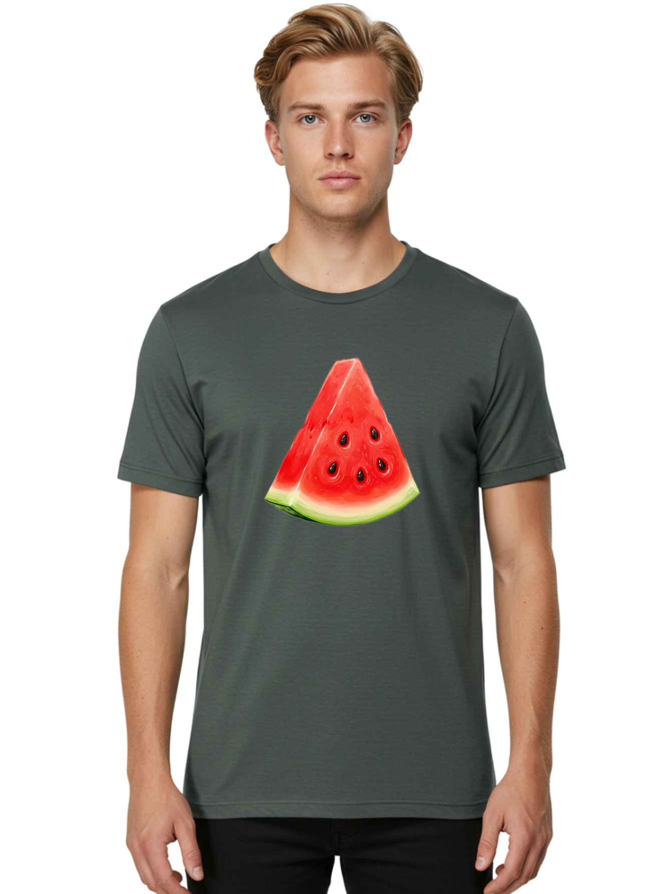 Watermelon-Slice-15 Men'S Graphic Tee, 100% Cotton, Comfortable Casual Summer Wear, Machine Washable, Vintage Camera, Old Camera, Antique Camera, Black Camera, Classic Photography, Photography Equipment, Nostalgic Device, Film Camera, Baf627