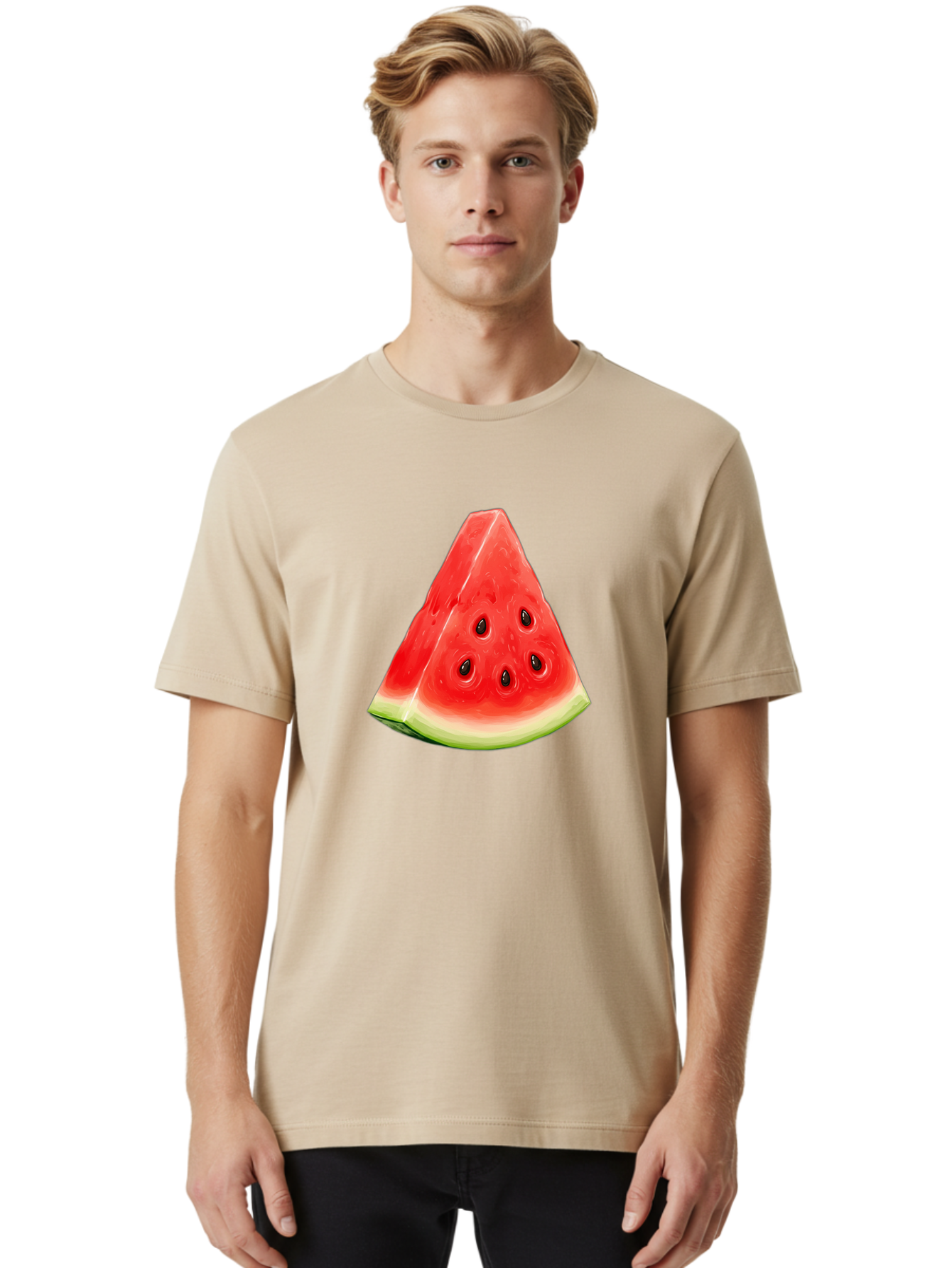 Watermelon-Slice-15 Men'S Graphic Tee, 100% Cotton, Comfortable Casual Summer Wear, Machine Washable, Vintage Camera, Old Camera, Antique Camera, Black Camera, Classic Photography, Photography Equipment, Nostalgic Device, Film Camera, Baf627
