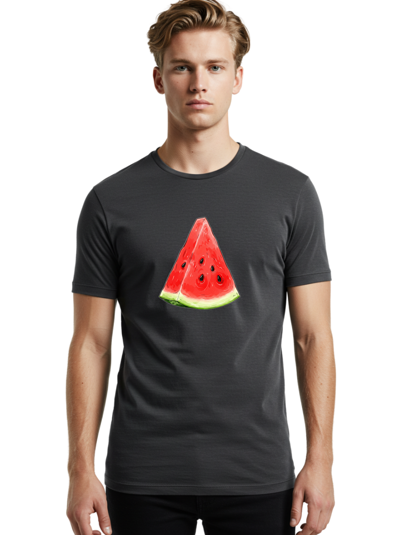 Watermelon-Slice-16 Men'S Graphic Tee, 100% Cotton, Comfortable Casual Summer Wear, Machine Washable, Vintage Camera, Old Camera, Antique Camera, Black Camera, Classic Photography, Photography Equipment, Nostalgic Device, Film Camera, Baf628