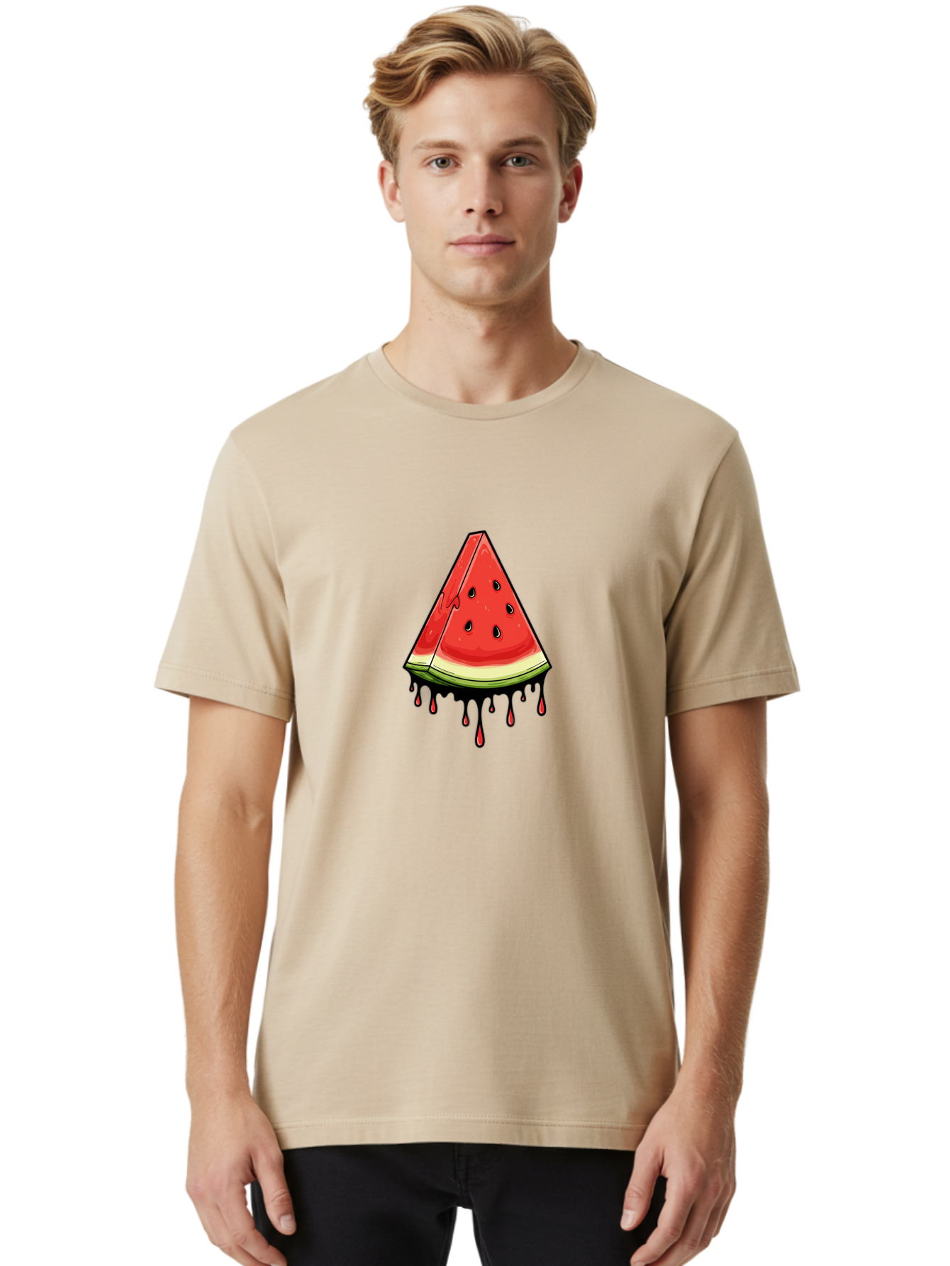 Watermelon-Slice-2 Men'S Graphic Tee, 100% Cotton, Comfortable Casual Summer Wear, Machine Washable, Vintage Camera, Old Camera, Antique Camera, Black Camera, Classic Photography, Photography Equipment, Nostalgic Device, Film Camera, Baf632