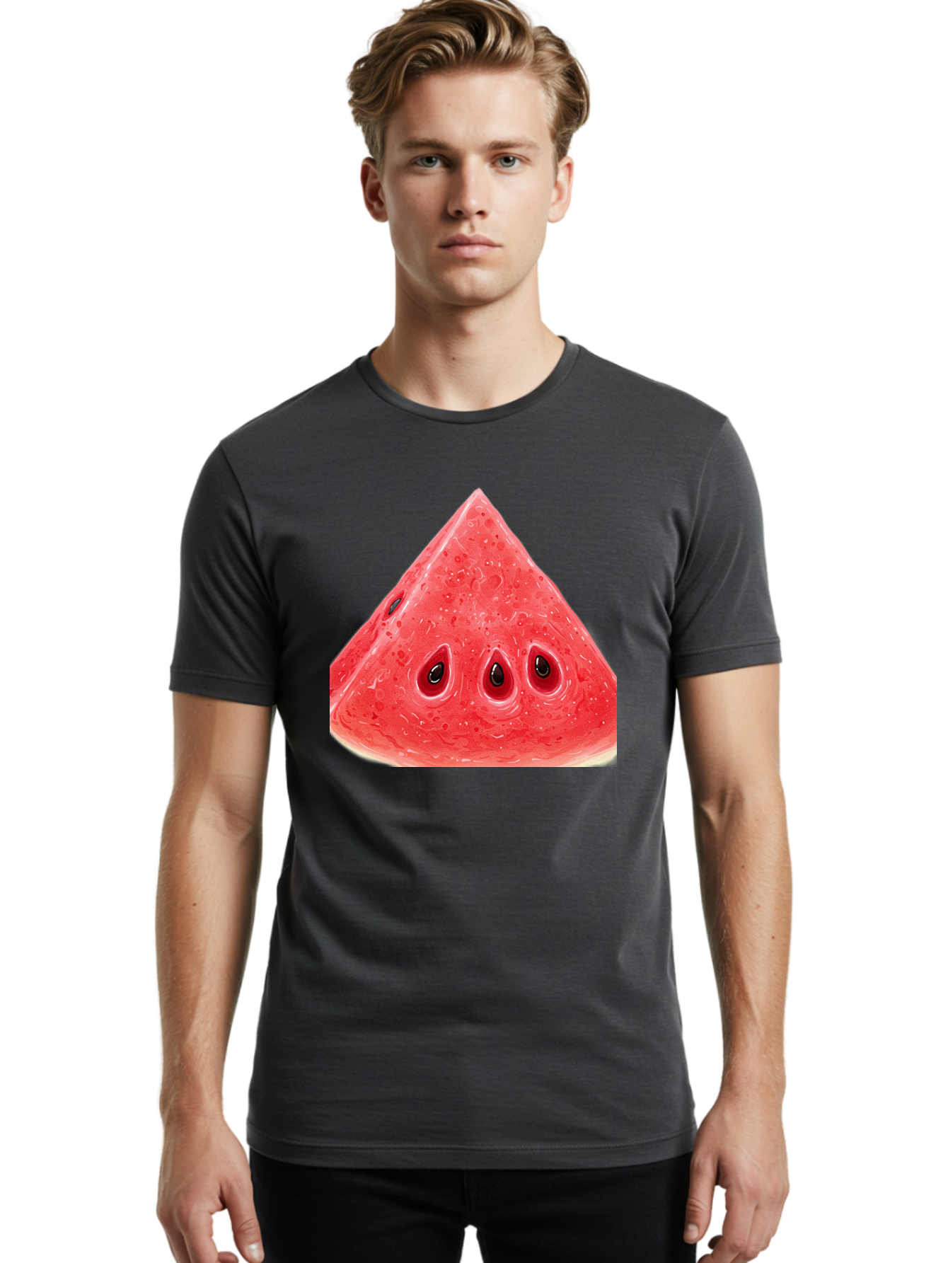 Watermelon-Slice-4 Men'S Graphic Tee, 100% Cotton, Comfortable Casual Summer Wear, Machine Washable, Vintage Camera, Old Camera, Antique Camera, Black Camera, Classic Photography, Photography Equipment, Nostalgic Device, Film Camera, Baf636
