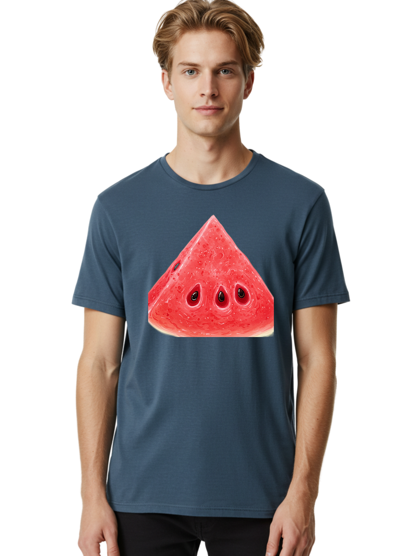 Watermelon-Slice-4 Men'S Graphic Tee, 100% Cotton, Comfortable Casual Summer Wear, Machine Washable, Vintage Camera, Old Camera, Antique Camera, Black Camera, Classic Photography, Photography Equipment, Nostalgic Device, Film Camera, Baf636