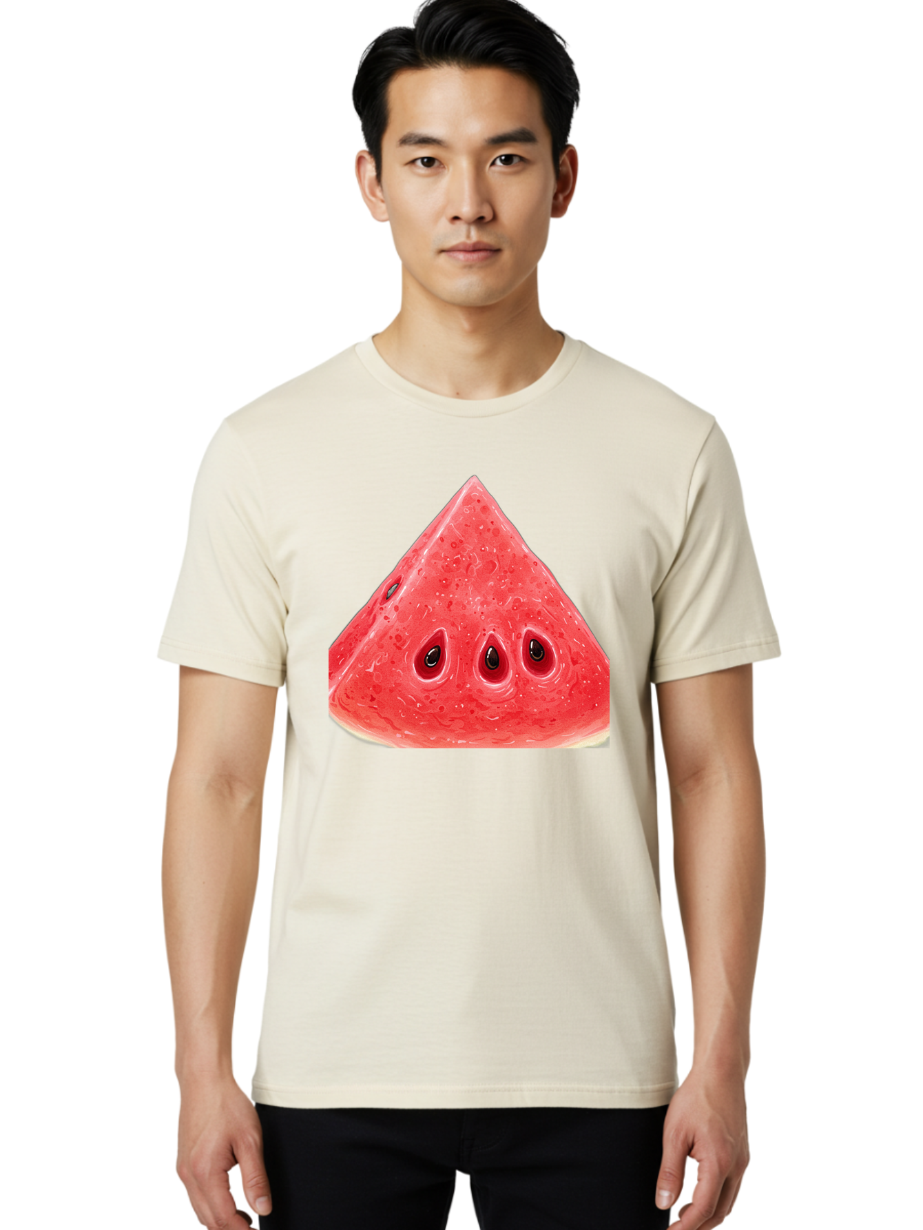 Watermelon-Slice-4 Men'S Graphic Tee, 100% Cotton, Comfortable Casual Summer Wear, Machine Washable, Vintage Camera, Old Camera, Antique Camera, Black Camera, Classic Photography, Photography Equipment, Nostalgic Device, Film Camera, Baf636
