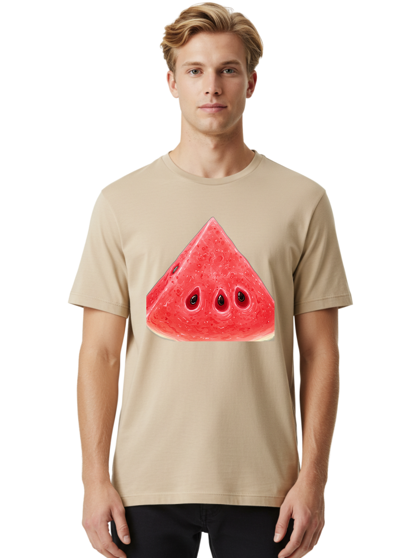 Watermelon-Slice-4 Men'S Graphic Tee, 100% Cotton, Comfortable Casual Summer Wear, Machine Washable, Vintage Camera, Old Camera, Antique Camera, Black Camera, Classic Photography, Photography Equipment, Nostalgic Device, Film Camera, Baf636