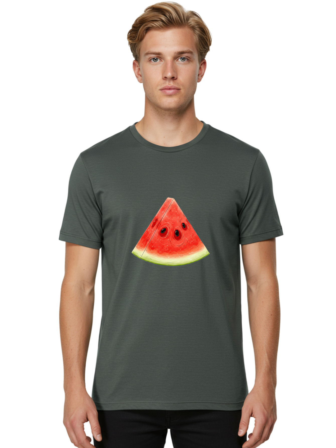 Watermelon-Slice-6 Men'S Graphic Tee, 100% Cotton, Comfortable Casual Summer Wear, Machine Washable, Vintage Camera, Old Camera, Antique Camera, Black Camera, Classic Photography, Photography Equipment, Nostalgic Device, Film Camera, Baf638