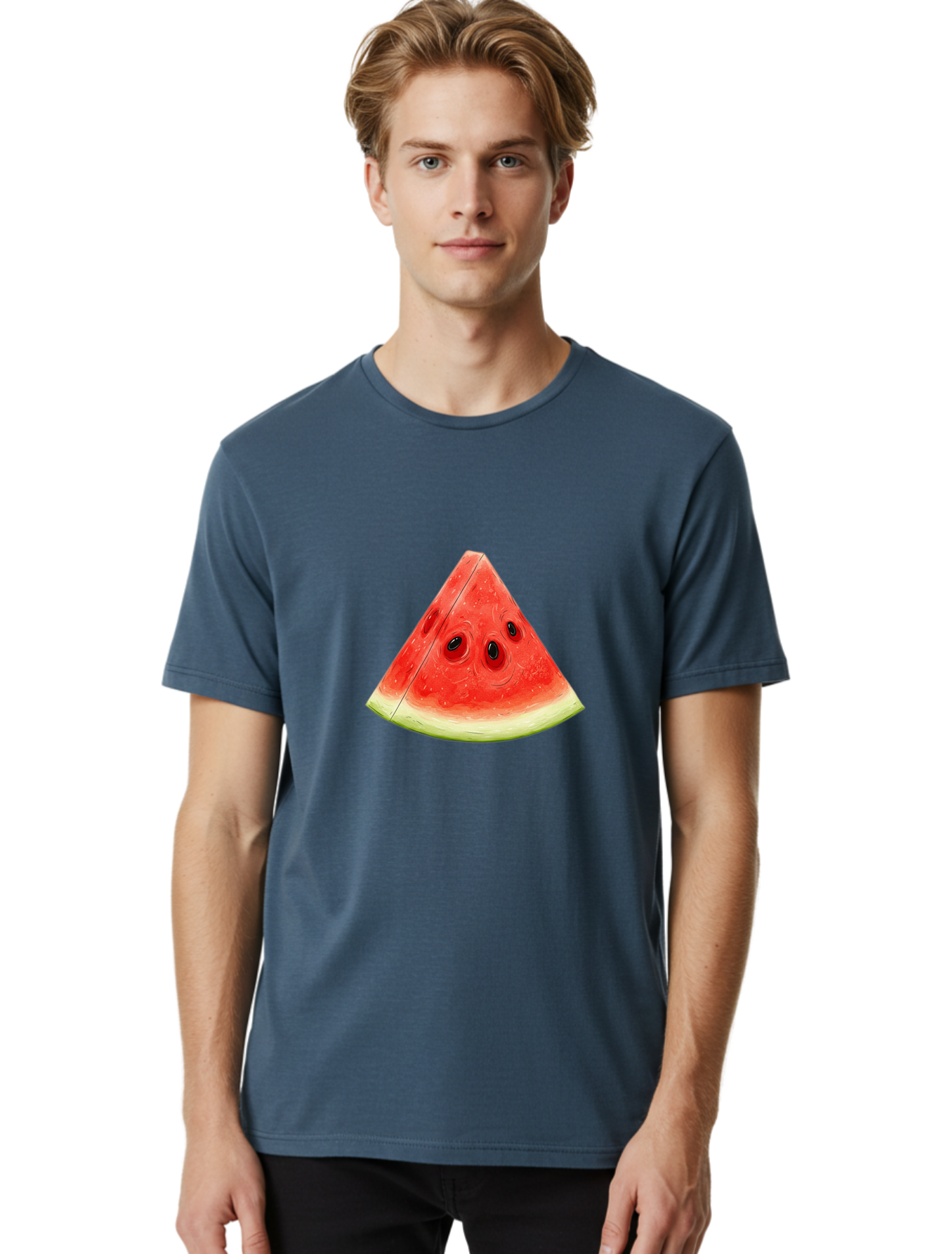 Watermelon-Slice-6 Men'S Graphic Tee, 100% Cotton, Comfortable Casual Summer Wear, Machine Washable, Vintage Camera, Old Camera, Antique Camera, Black Camera, Classic Photography, Photography Equipment, Nostalgic Device, Film Camera, Baf638