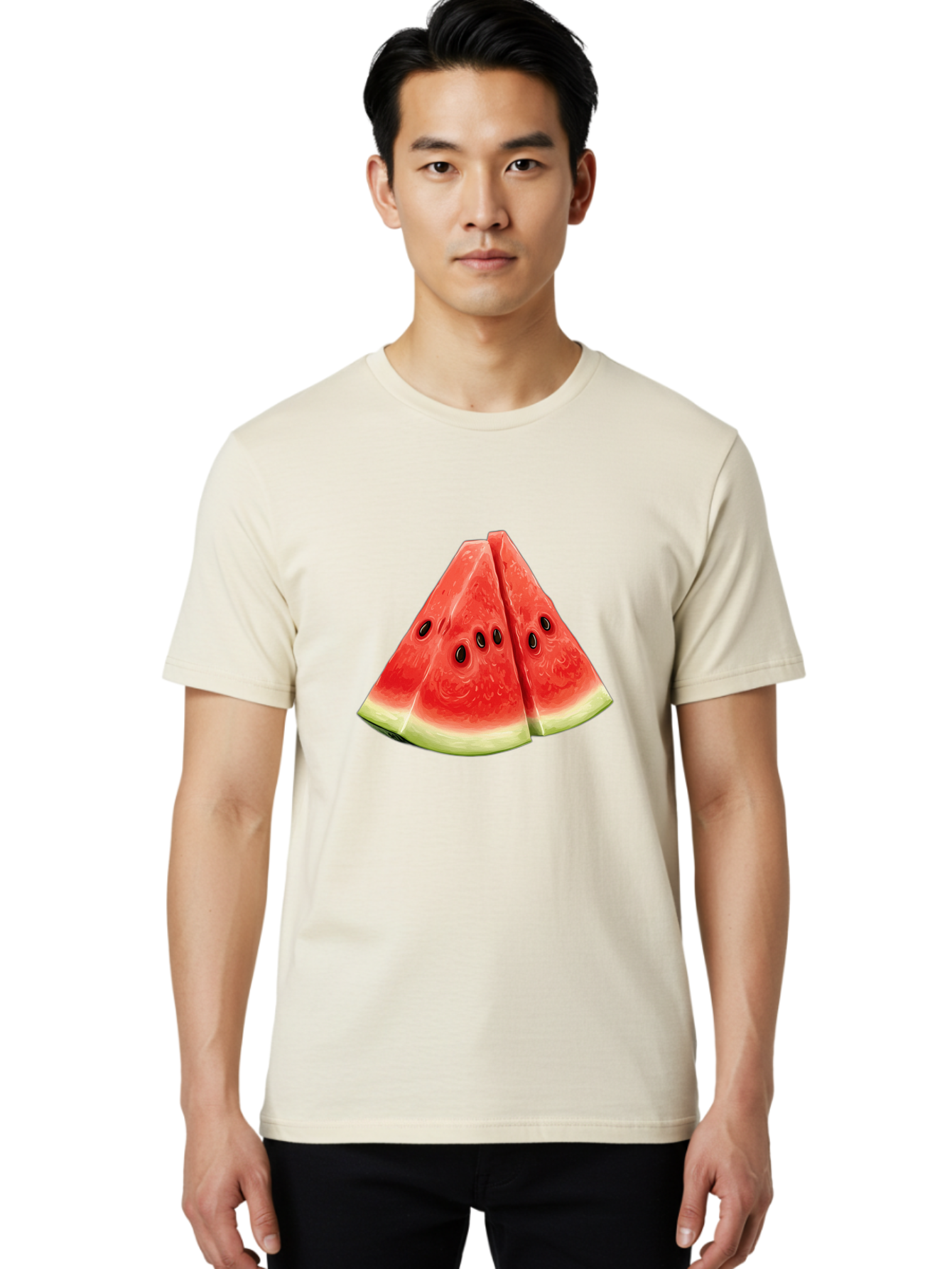 Watermelon-Slices Men'S Graphic Tee, 100% Cotton, Comfortable Casual Summer Wear, Machine Washable, Vintage Camera, Old Camera, Antique Camera, Black Camera, Classic Photography, Photography Equipment, Nostalgic Device, Film Camera, Camera Art Baf643