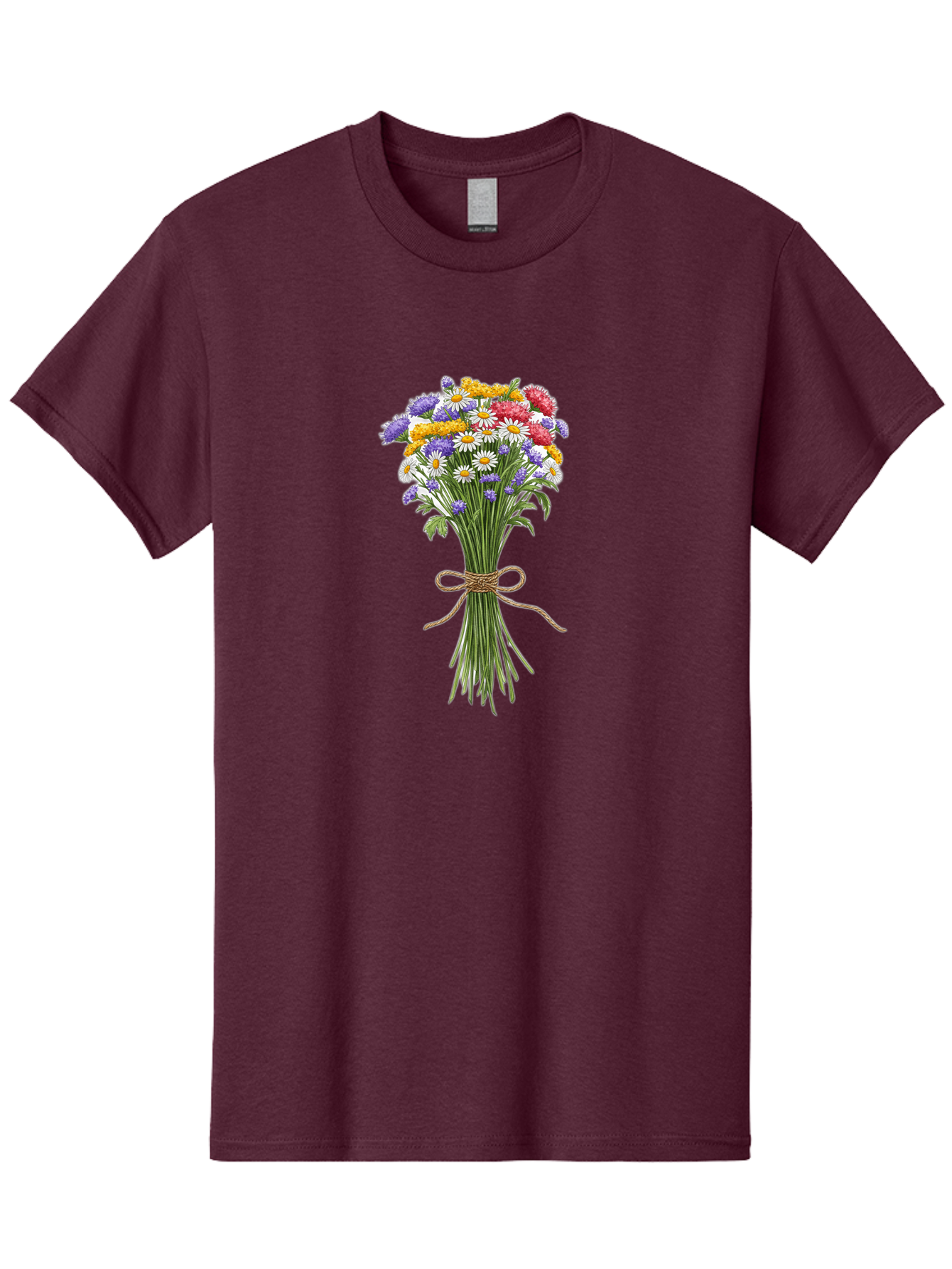 Wild-Flower-Bouquet-1 Men'S Graphic Tee, 100% Cotton, Comfortable Casual Summer Wear, Machine Washable, Vintage Camera, Old Camera, Antique Camera, Black Camera, Classic Photography, Photography Equipment, Nostalgic Device, Film Camera, Baf647
