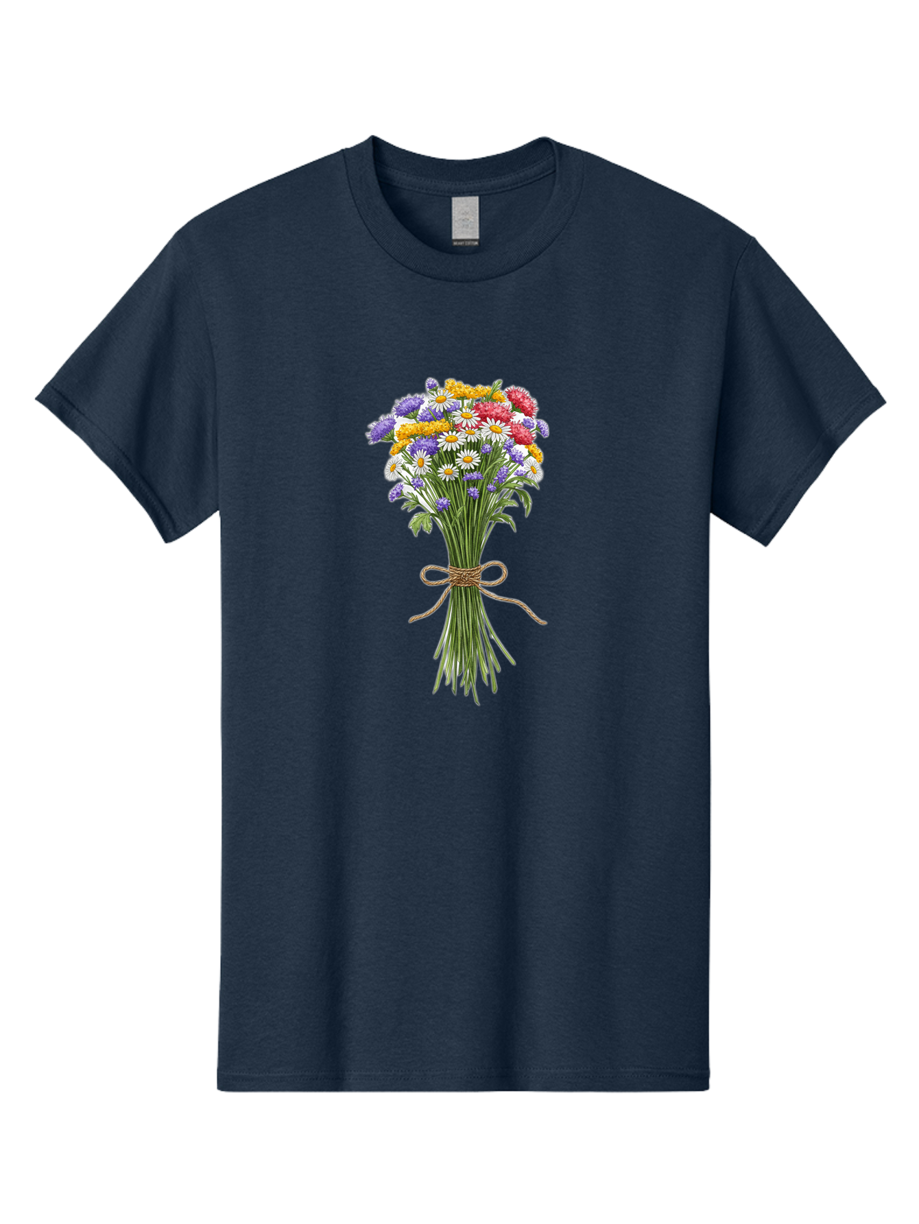 Wild-Flower-Bouquet-1 Men'S Graphic Tee, 100% Cotton, Comfortable Casual Summer Wear, Machine Washable, Vintage Camera, Old Camera, Antique Camera, Black Camera, Classic Photography, Photography Equipment, Nostalgic Device, Film Camera, Baf647