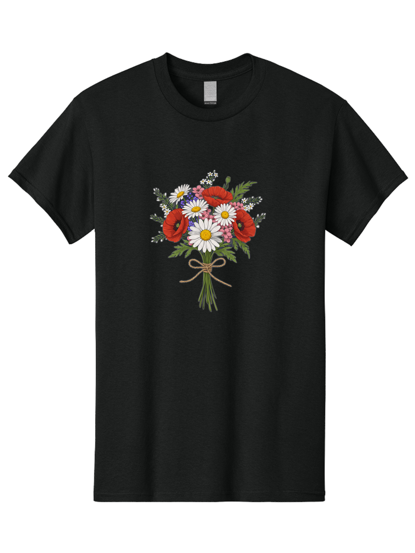 Wildflower-Bouquet-1 Men'S Graphic Tee, 100% Cotton, Comfortable Casual Summer Wear, Machine Washable, Vintage Camera, Old Camera, Antique Camera, Black Camera, Classic Photography, Photography Equipment, Nostalgic Device, Film Camera, Baf649
