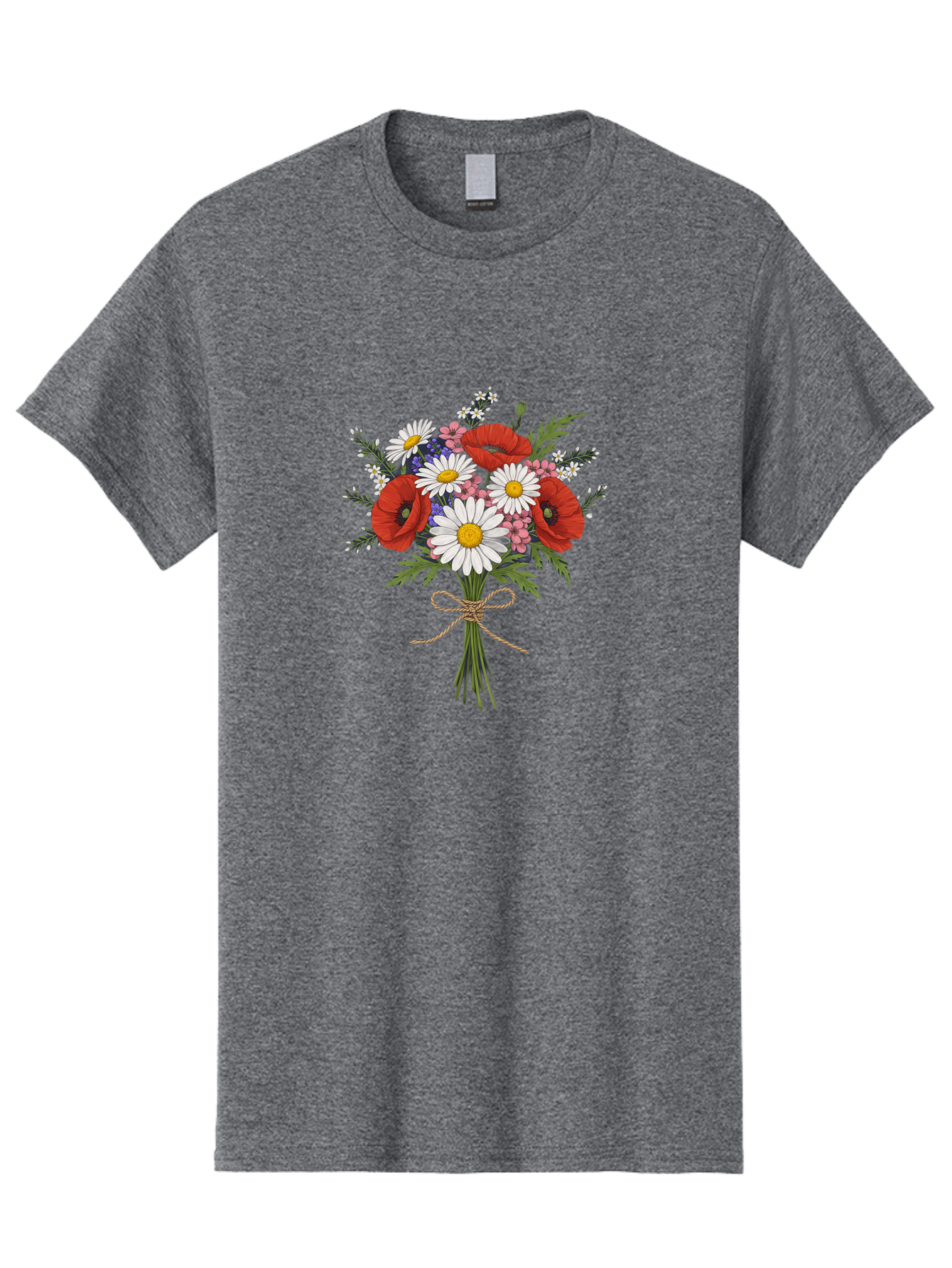 Wildflower-Bouquet-1 Men'S Graphic Tee, 100% Cotton, Comfortable Casual Summer Wear, Machine Washable, Vintage Camera, Old Camera, Antique Camera, Black Camera, Classic Photography, Photography Equipment, Nostalgic Device, Film Camera, Baf649