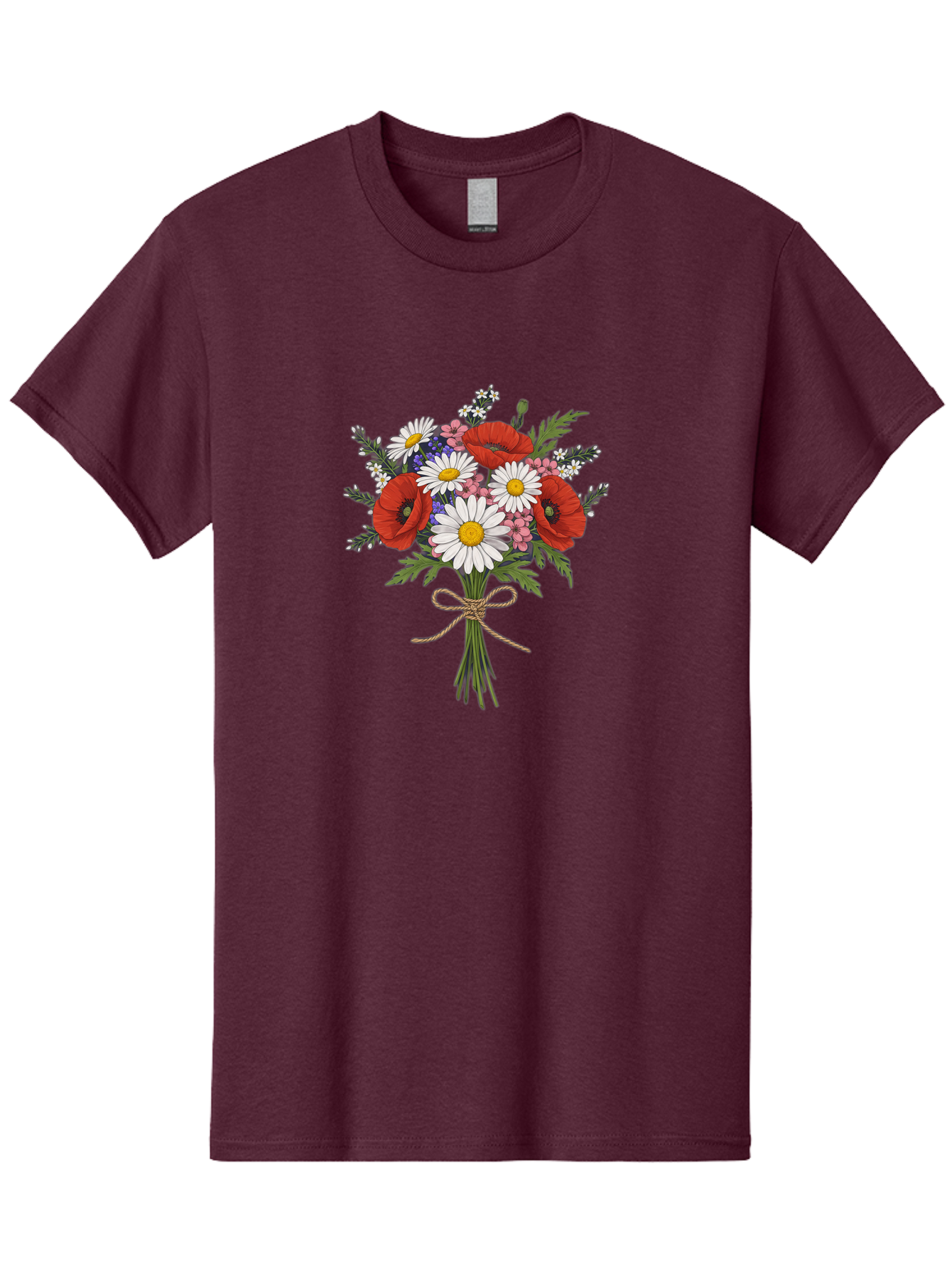 Wildflower-Bouquet-1 Men'S Graphic Tee, 100% Cotton, Comfortable Casual Summer Wear, Machine Washable, Vintage Camera, Old Camera, Antique Camera, Black Camera, Classic Photography, Photography Equipment, Nostalgic Device, Film Camera, Baf649