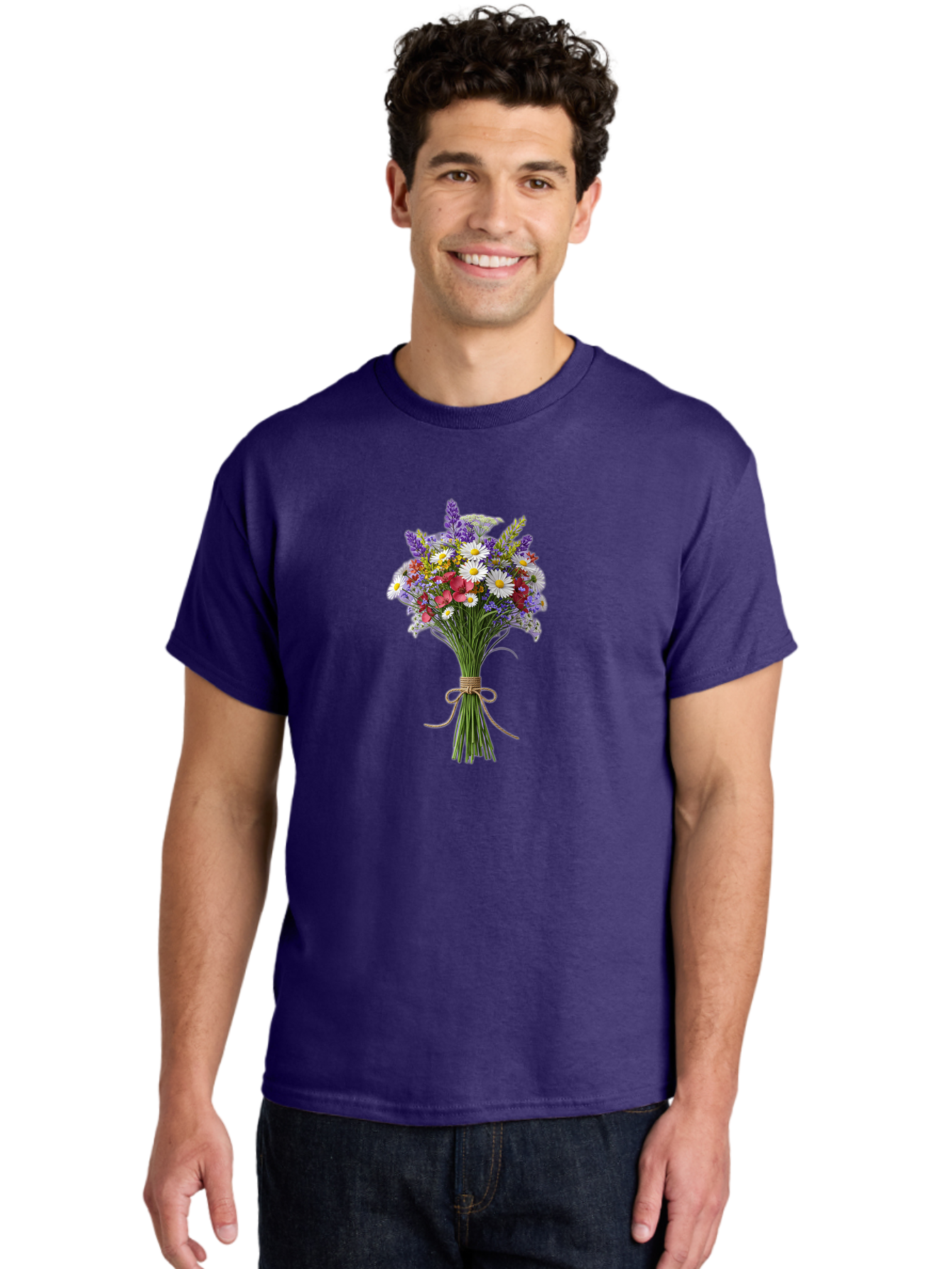 Wildflower-Bouquet-12 Men'S Graphic Tee, 100% Cotton, Comfortable Casual Summer Wear, Machine Washable, Vintage Camera, Old Camera, Antique Camera, Black Camera, Classic Photography, Photography Equipment, Nostalgic Device, Film Camera, Baf652