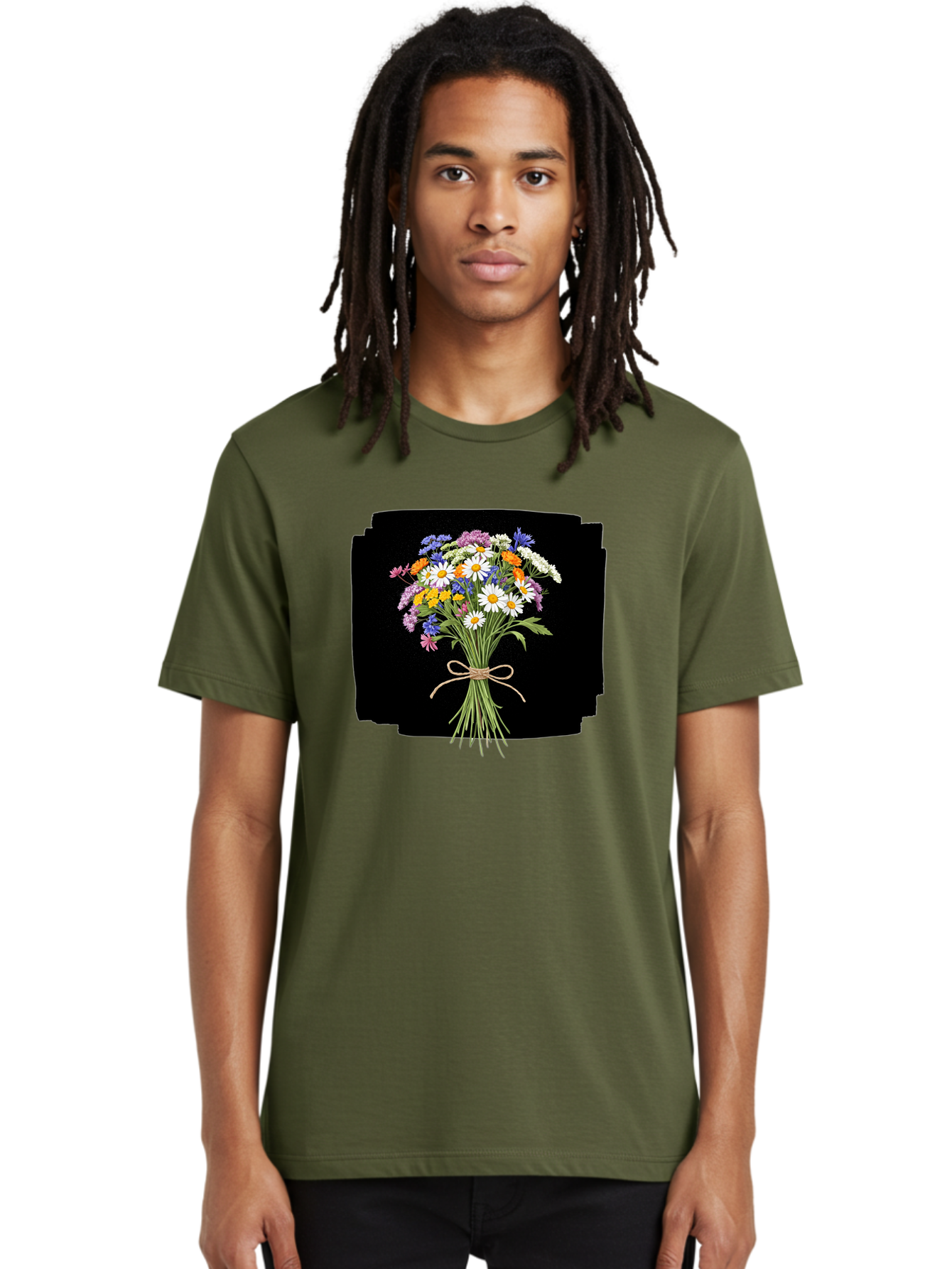 Wildflower-Bouquet-13 Men'S Graphic Tee, 100% Cotton, Comfortable Casual Summer Wear, Machine Washable, Vintage Camera, Old Camera, Antique Camera, Black Camera, Classic Photography, Photography Equipment, Nostalgic Device, Film Camera, Baf653